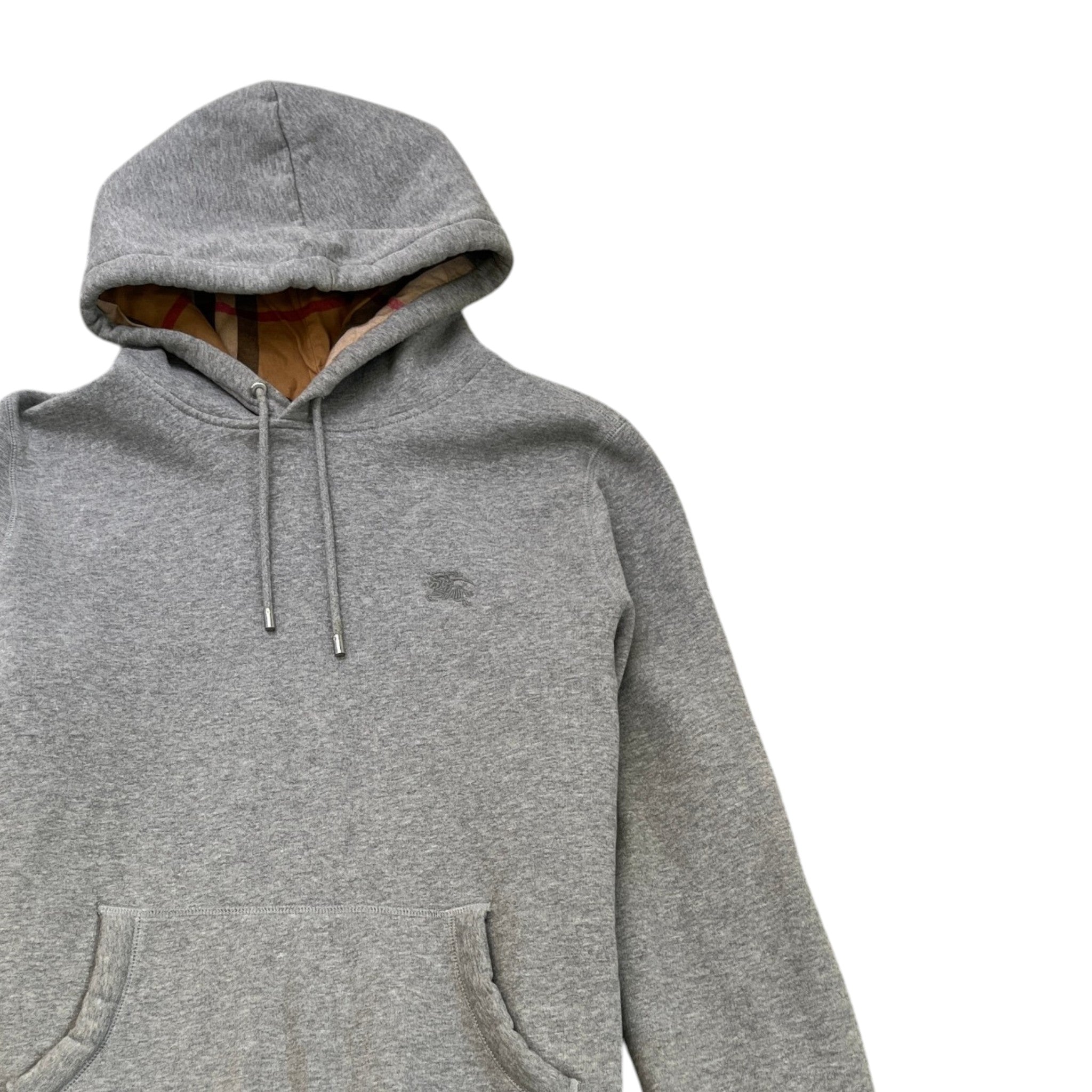Men's Embroidered Logo Hoodie Grey Size L