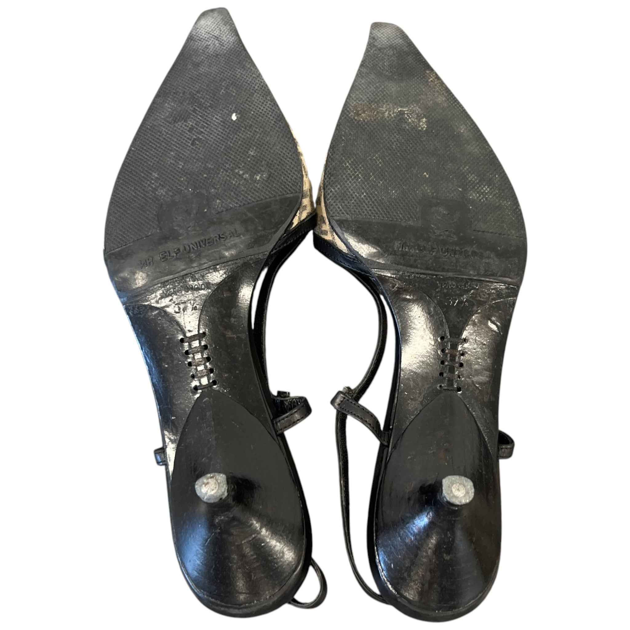 Women's Pointed Toe Ff Monogram Heels Black Size EU 37.5 / UK 4.5