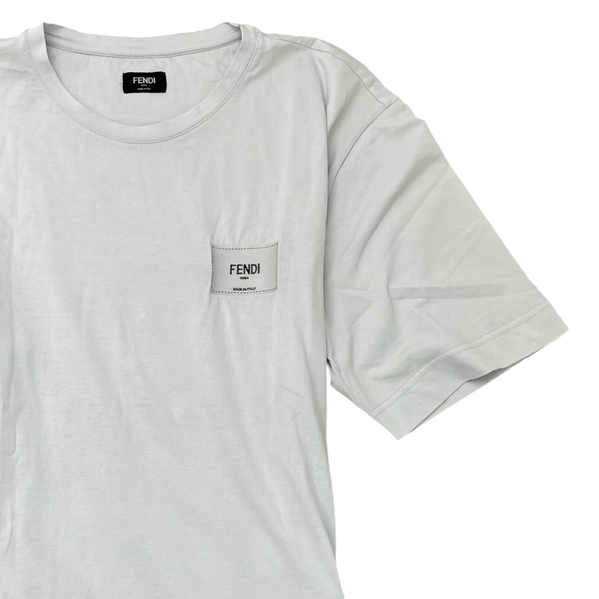 Men's Embroidered Logo T-Shirt Blue Size XXL