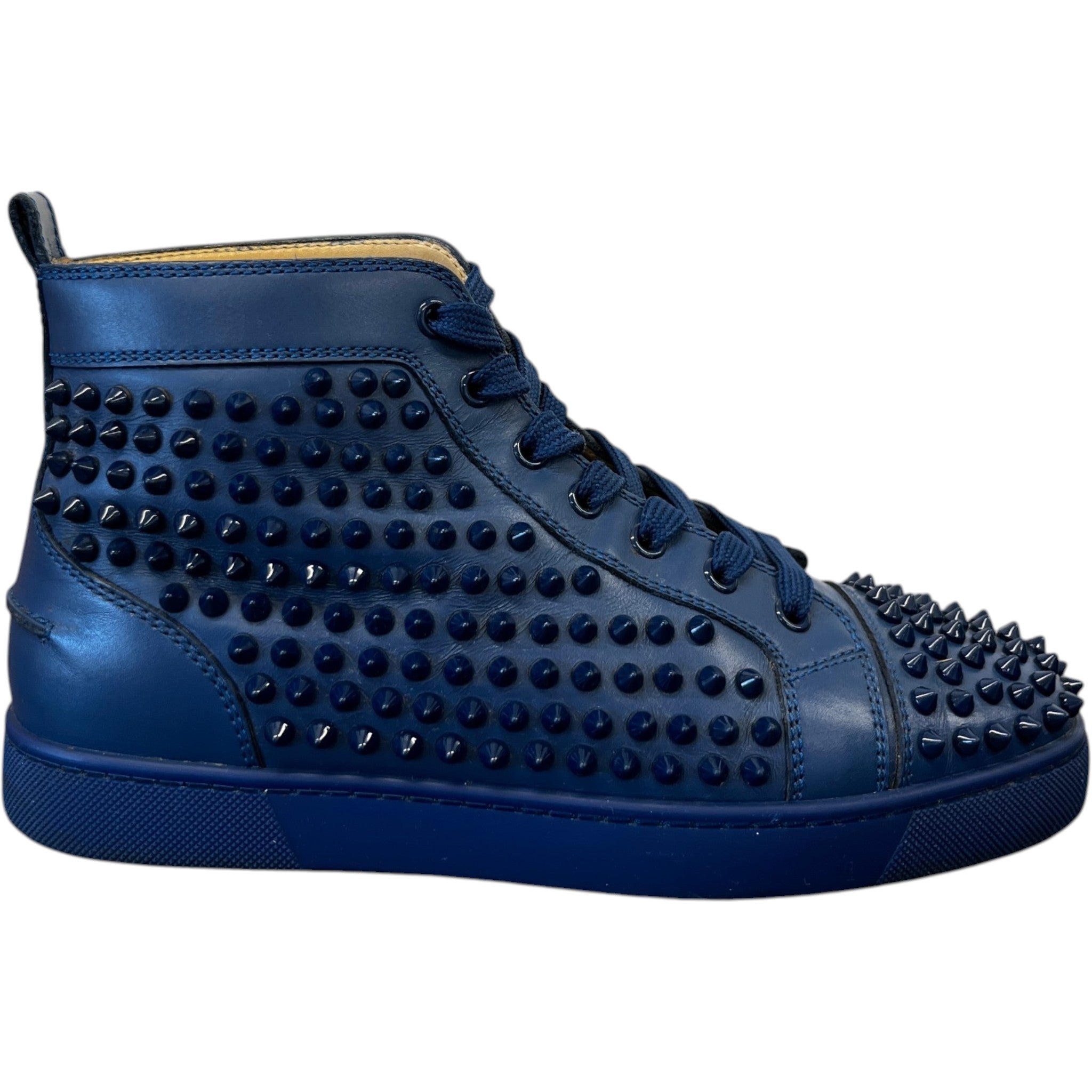 Men's Louis Spikes Flat High Trainers Blue Size EU 40 / UK 6