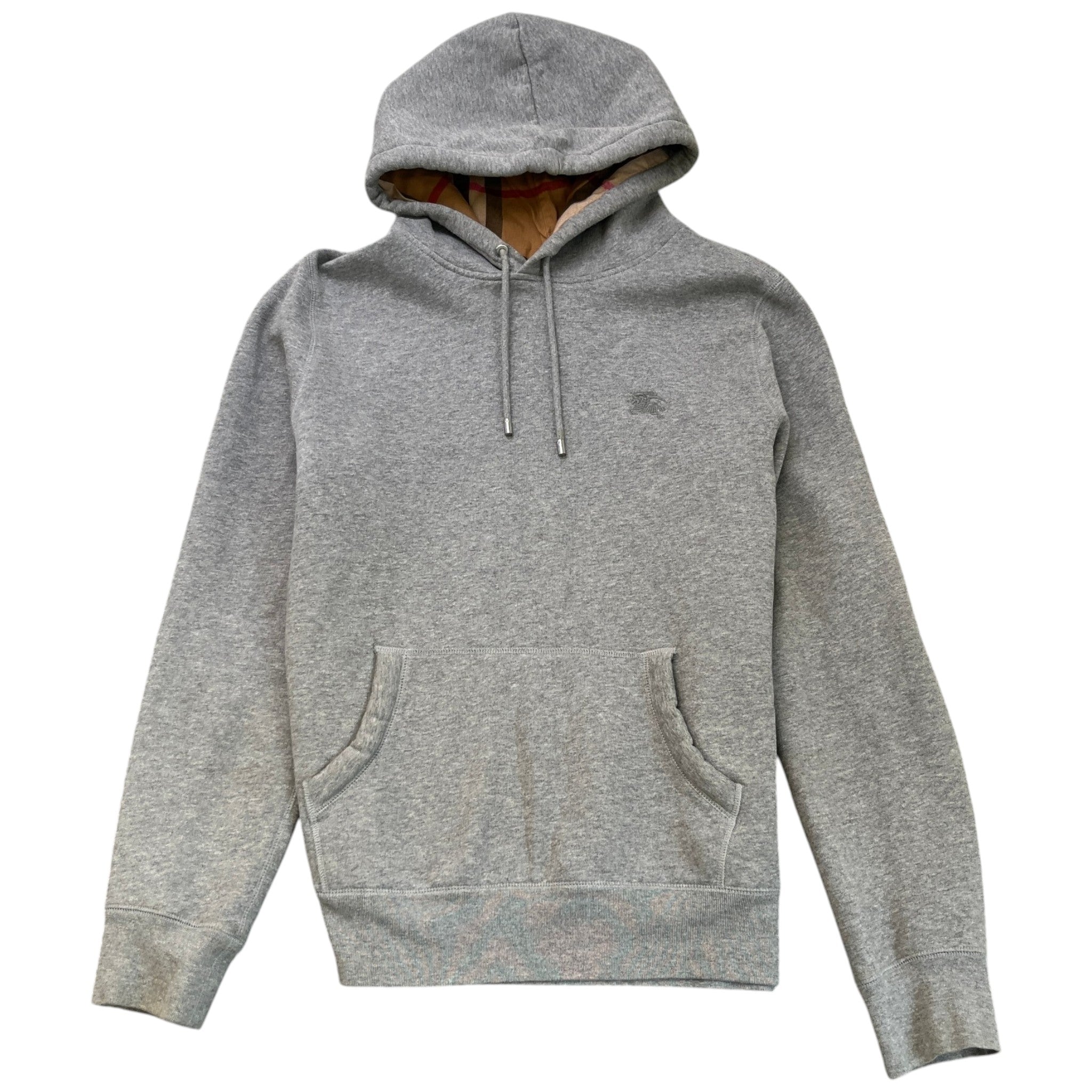 Men's Embroidered Logo Hoodie Grey Size L