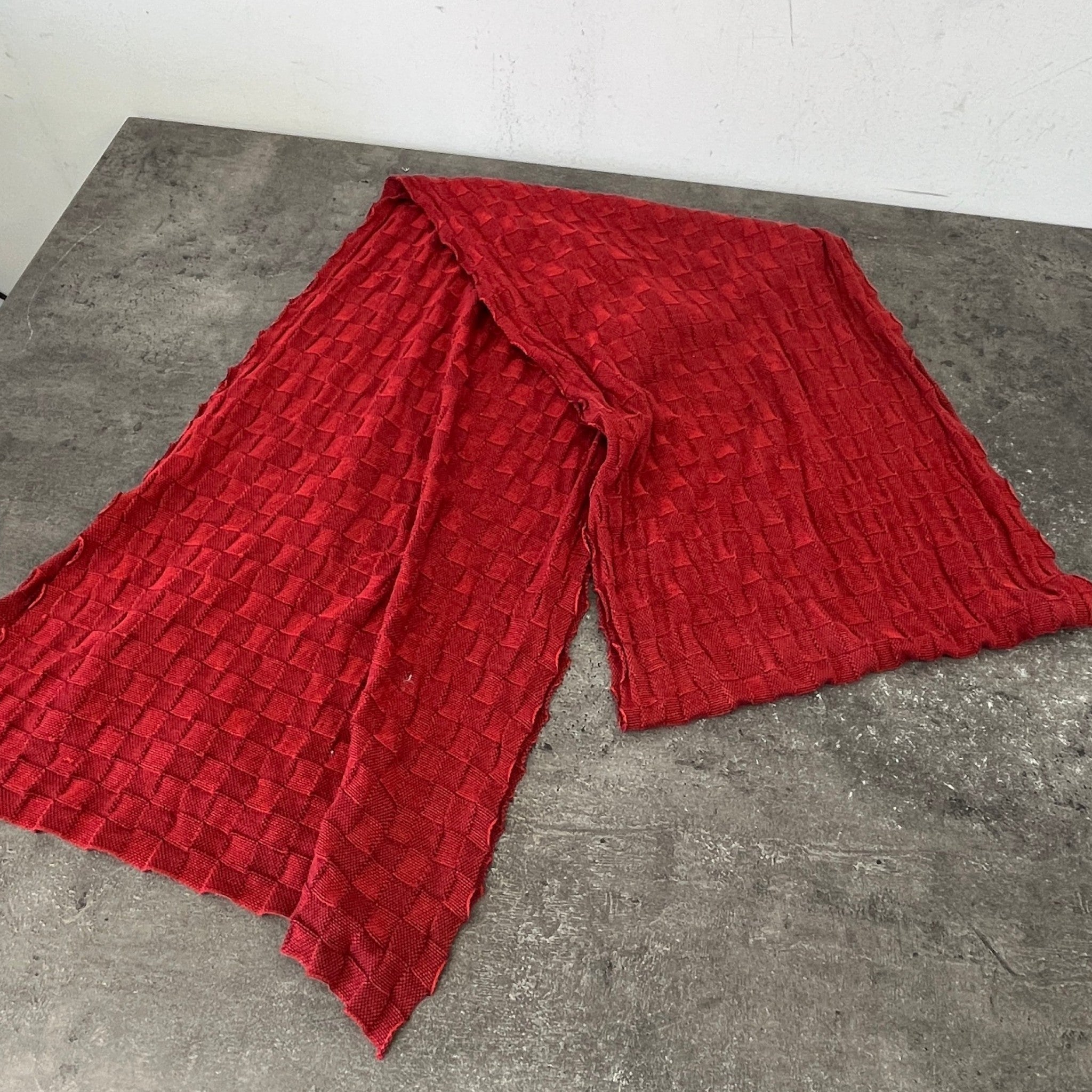 Men's Damier Scarf Red