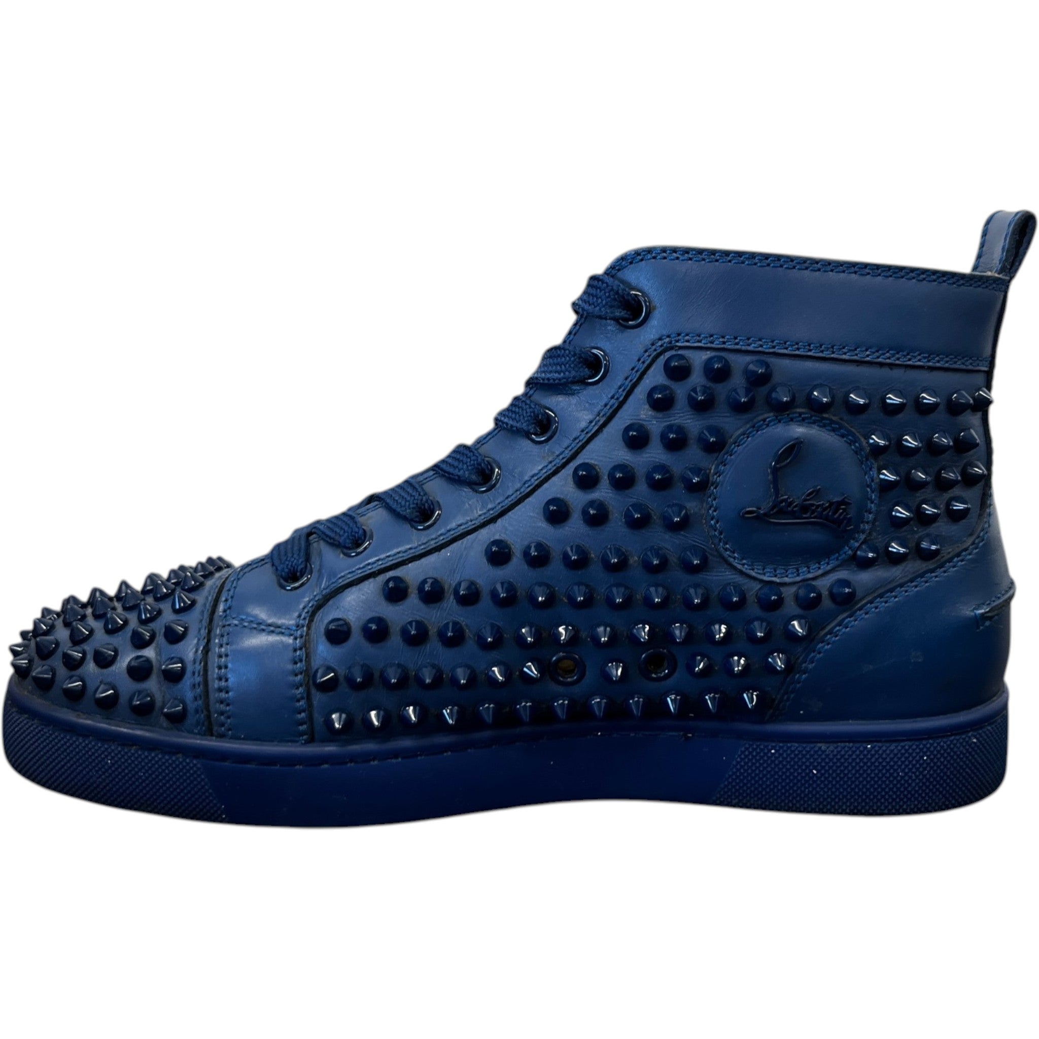 Men's Louis Spikes Flat High Trainers Blue Size EU 40 / UK 6