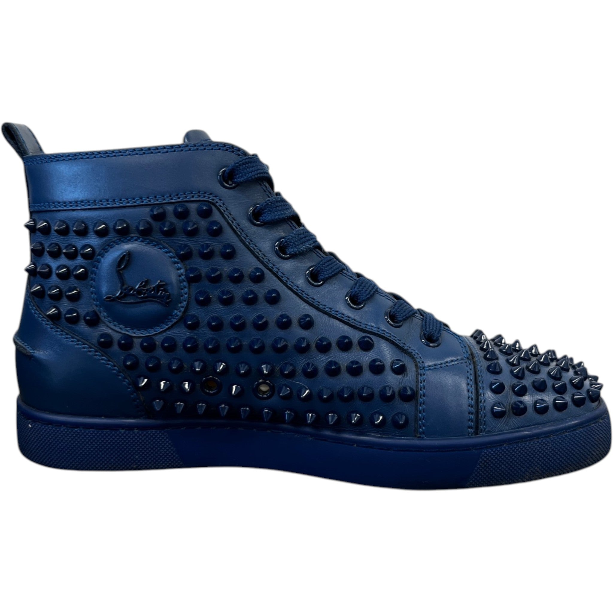 Men's Louis Spikes Flat High Trainers Blue Size EU 40 / UK 6