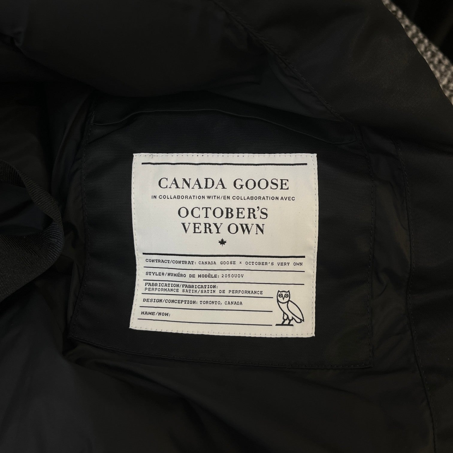 X Ovo Drake Down Jacket Black Size XS