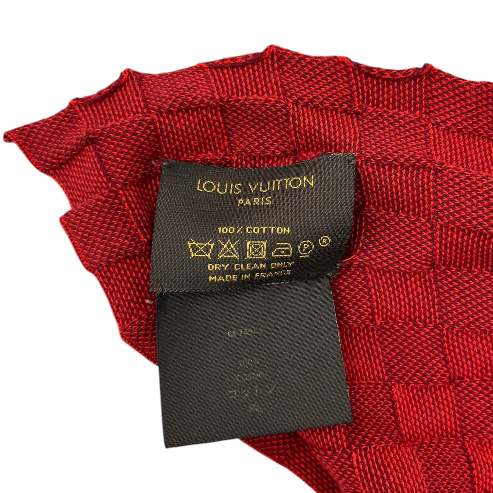 Men's Damier Scarf Red