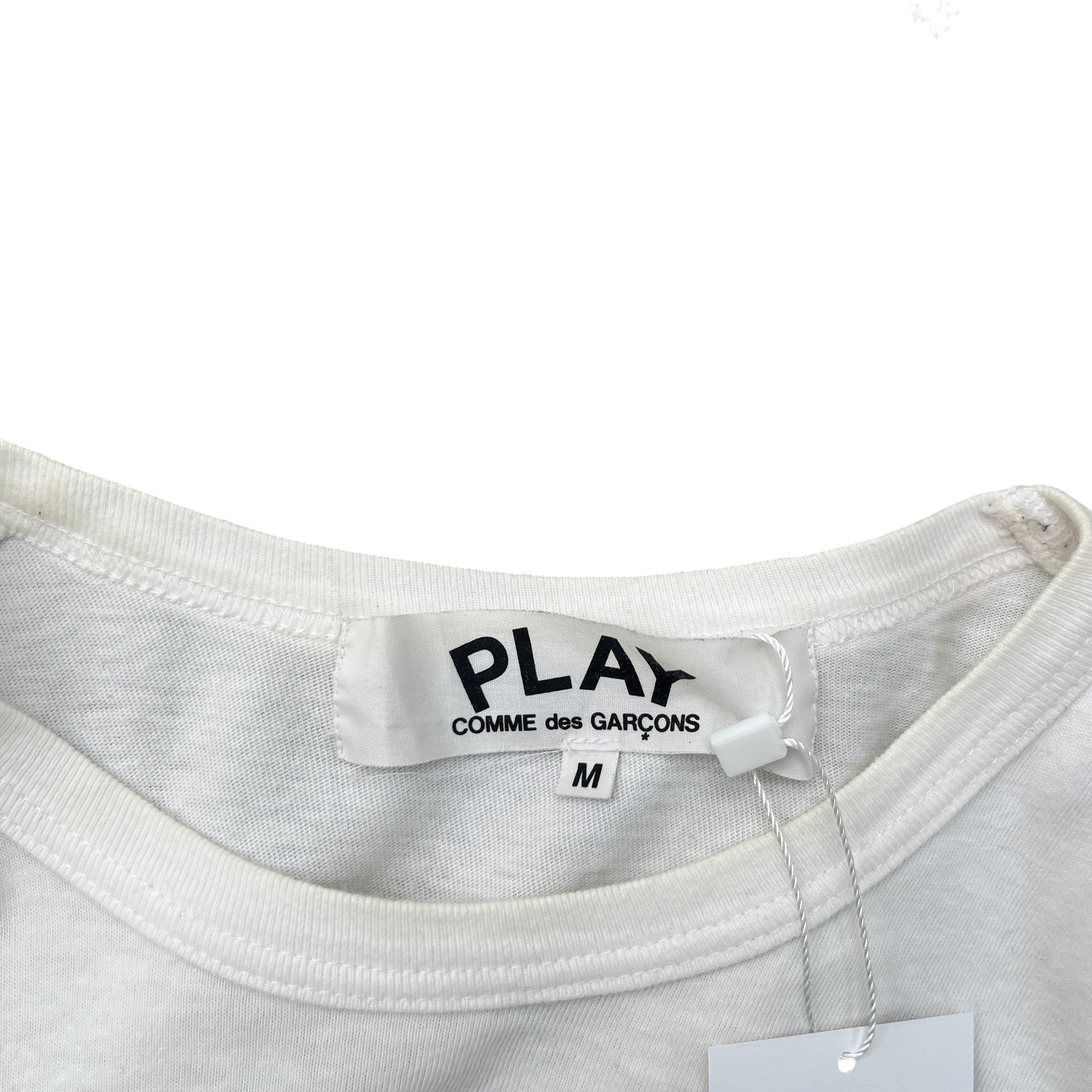 Men's Half Heart Logo T-Shirt White Size M