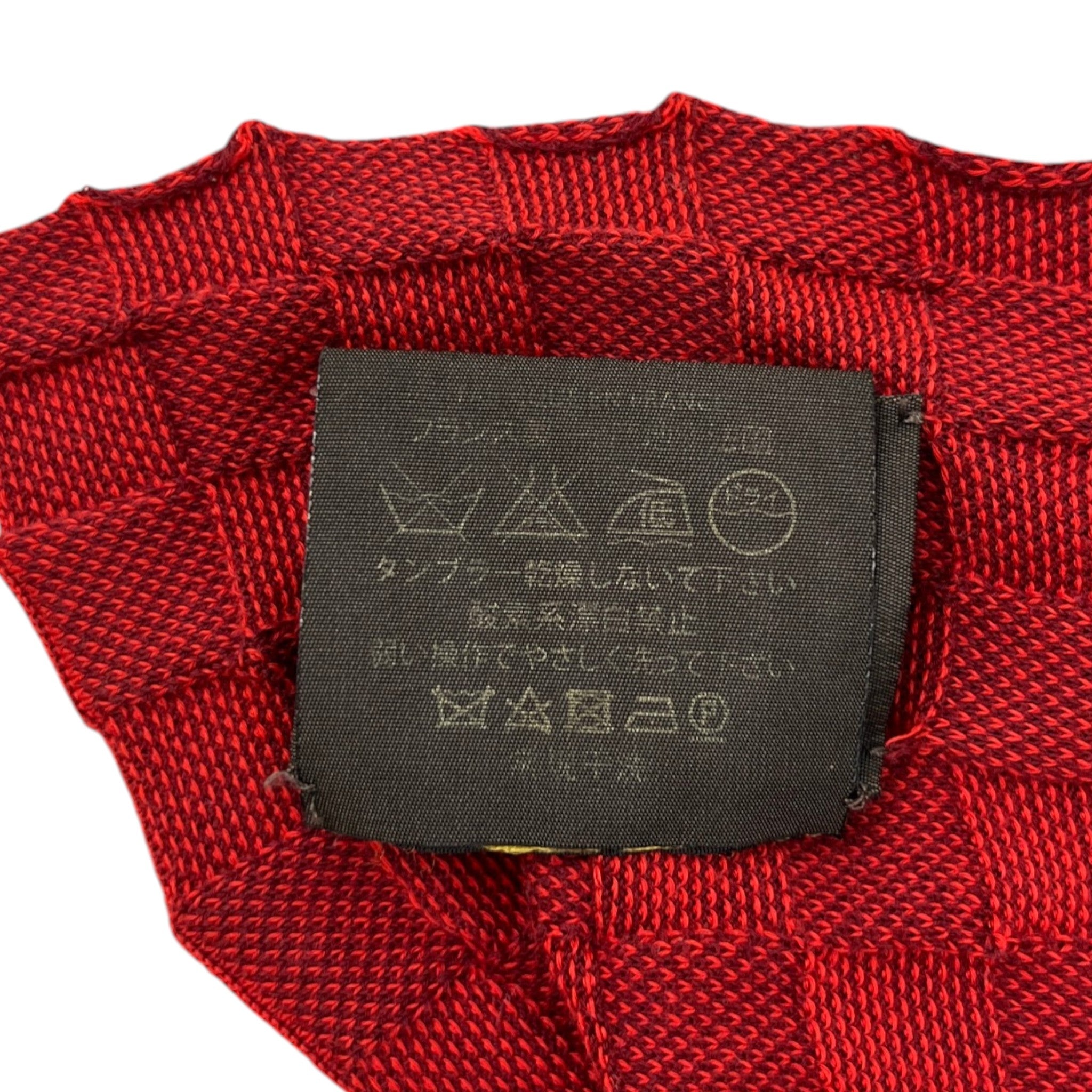 Men's Damier Scarf Red