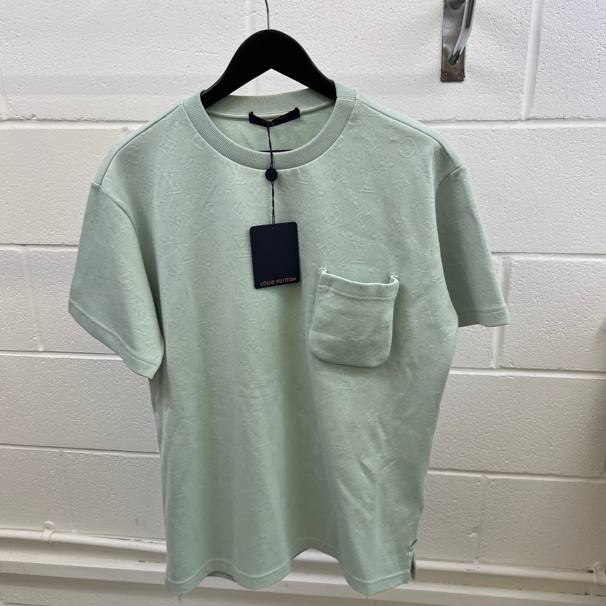 Men's Monogram 3D Pocket T-Shirt Blue Size M