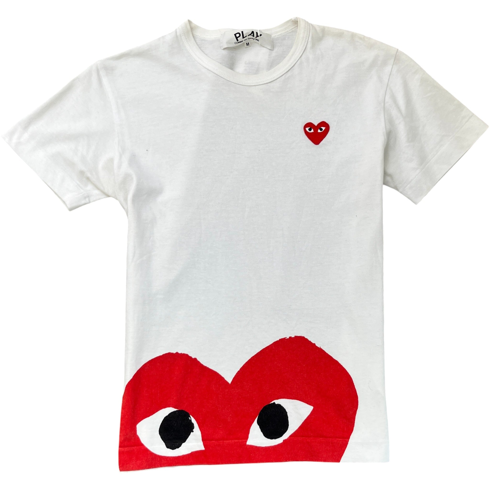 Men's Half Heart Logo T-Shirt White Size M
