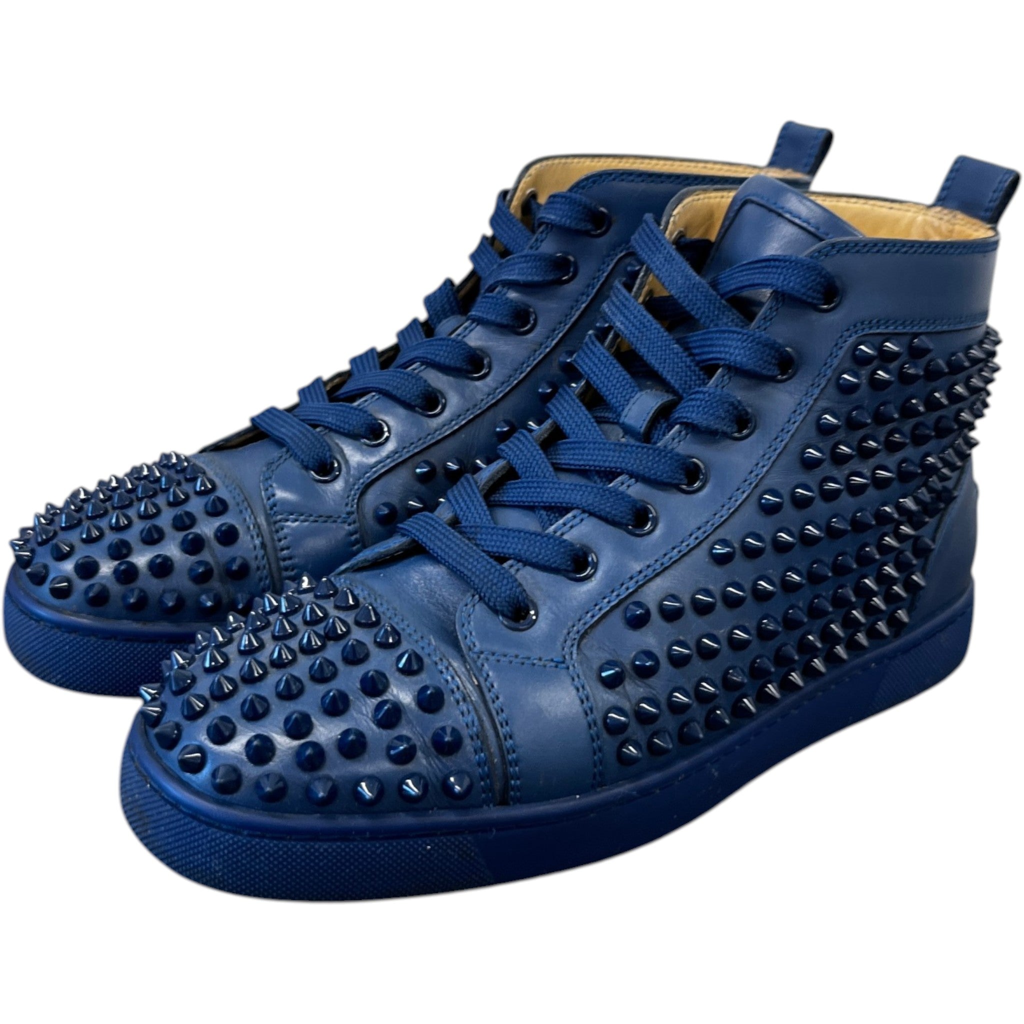 Men's Louis Spikes Flat High Trainers Blue Size EU 40 / UK 6