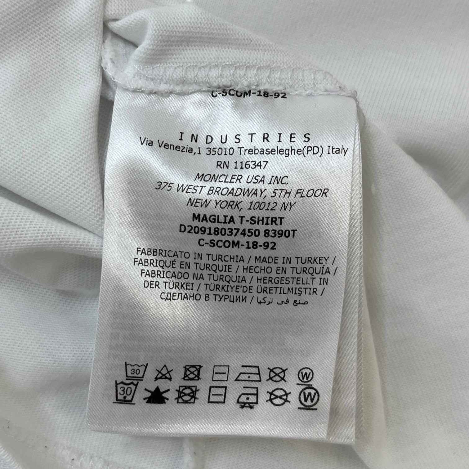 Men's Maglia T-Shirt White Size XL