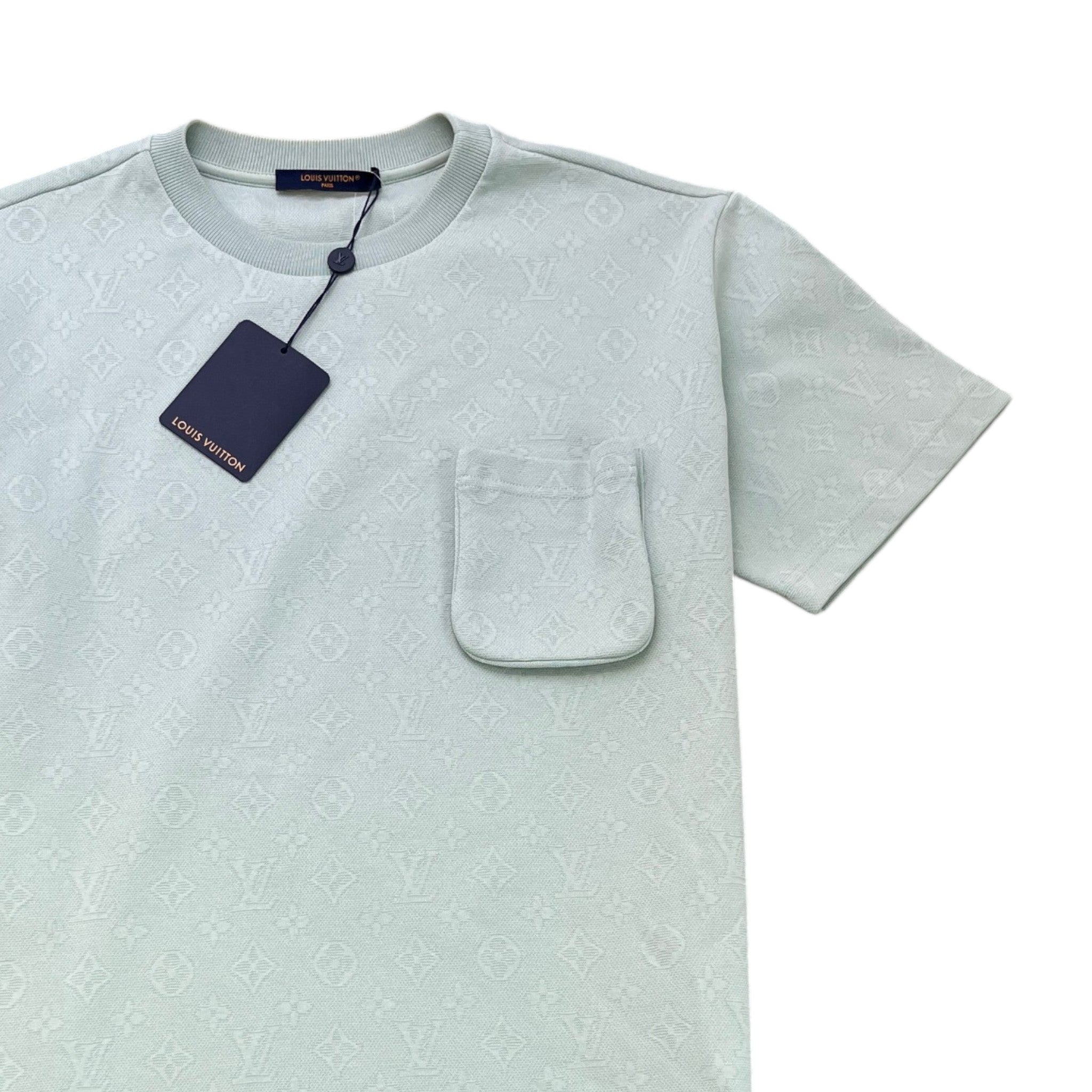 Men's Monogram 3D Pocket T-Shirt Blue Size M