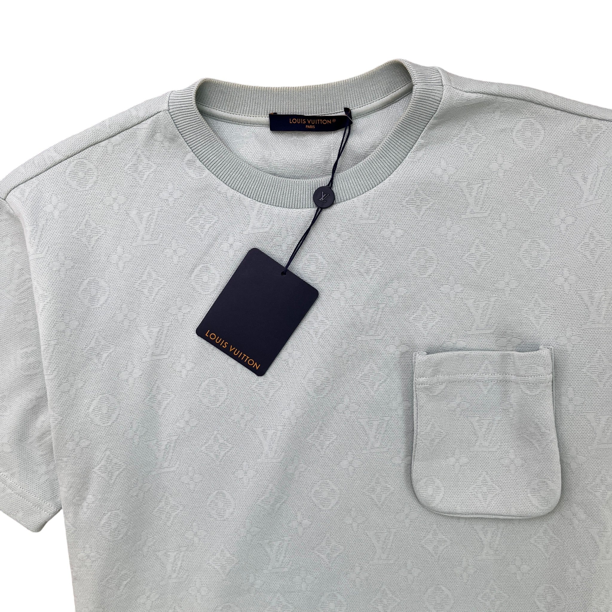 Men's Monogram 3D Pocket T-Shirt Blue Size M