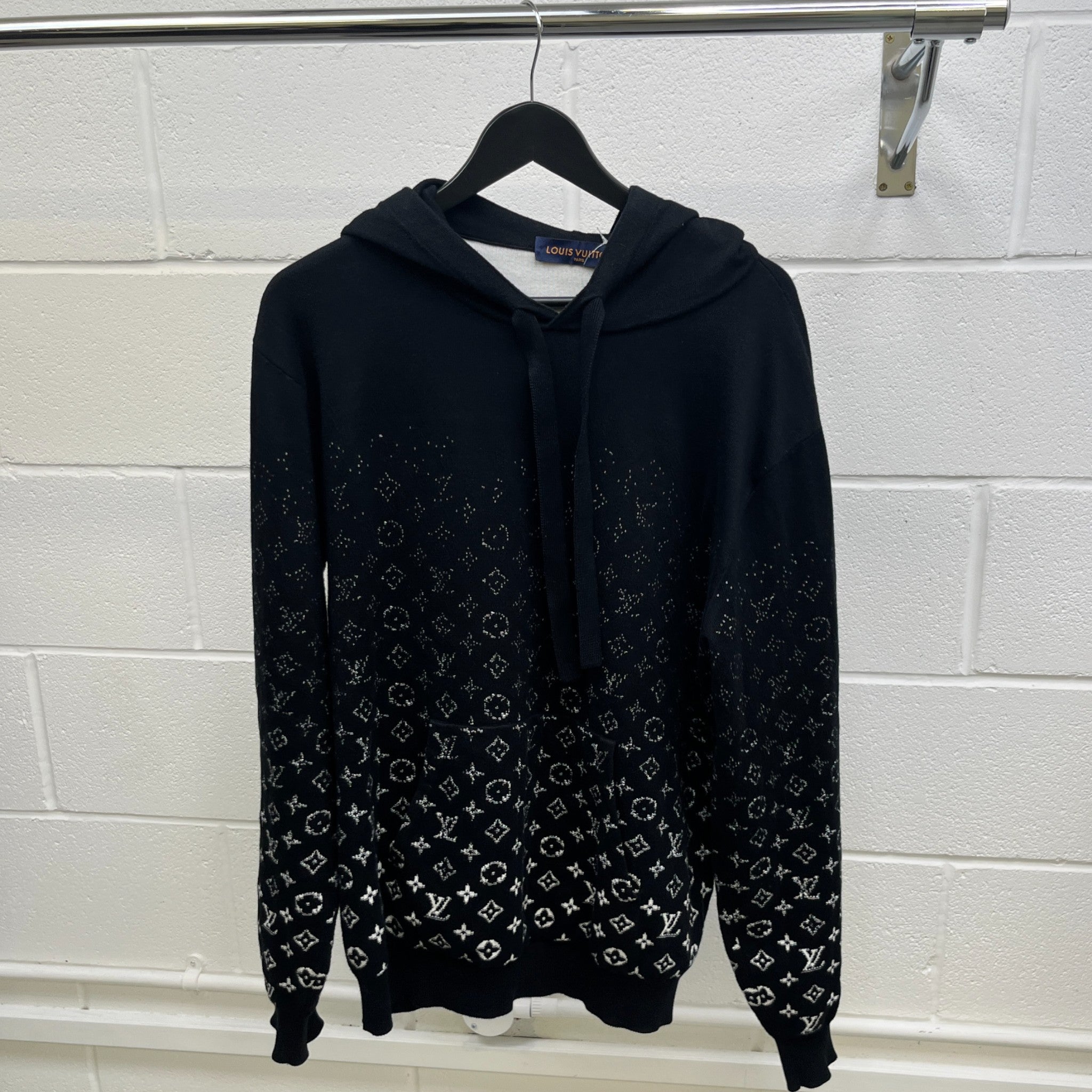 Men's Monogram Gradient Hoodie Black Size L