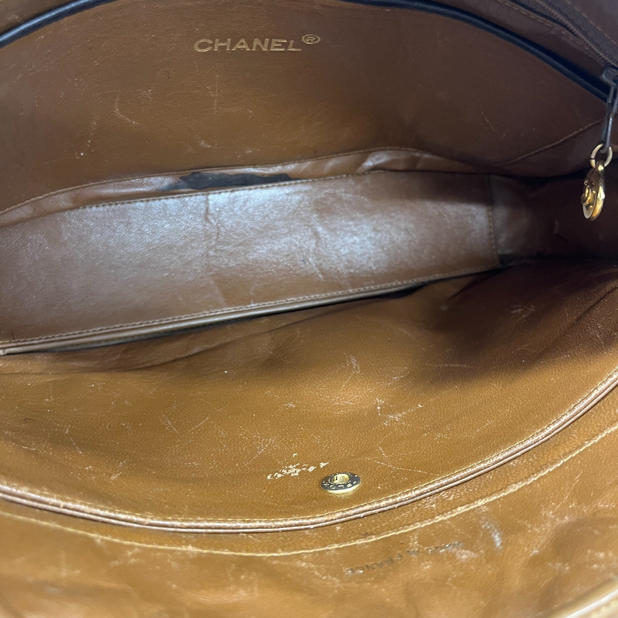 Women's Vintage Quilted Camera Bag Brown