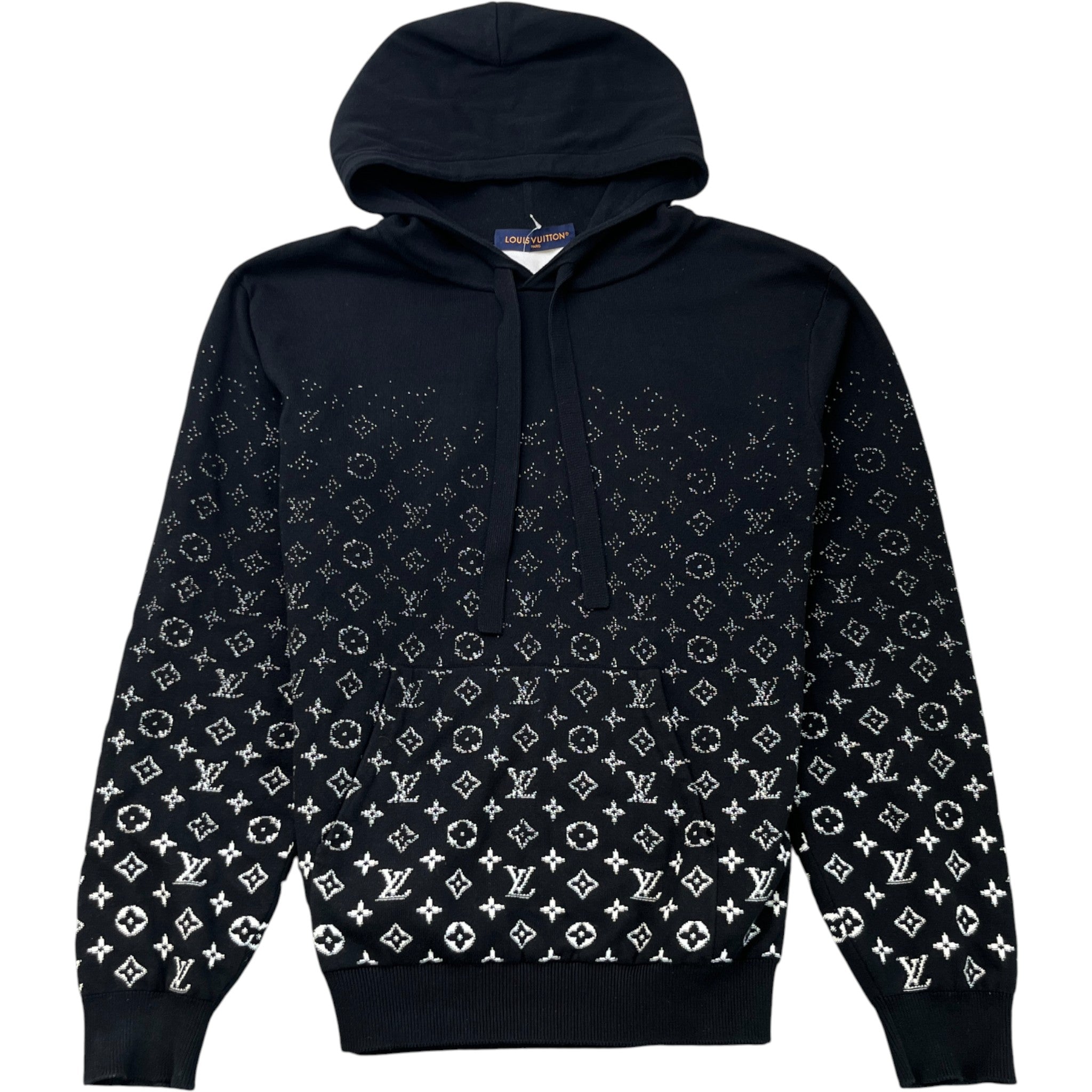 Men's Monogram Gradient Hoodie Black Size L