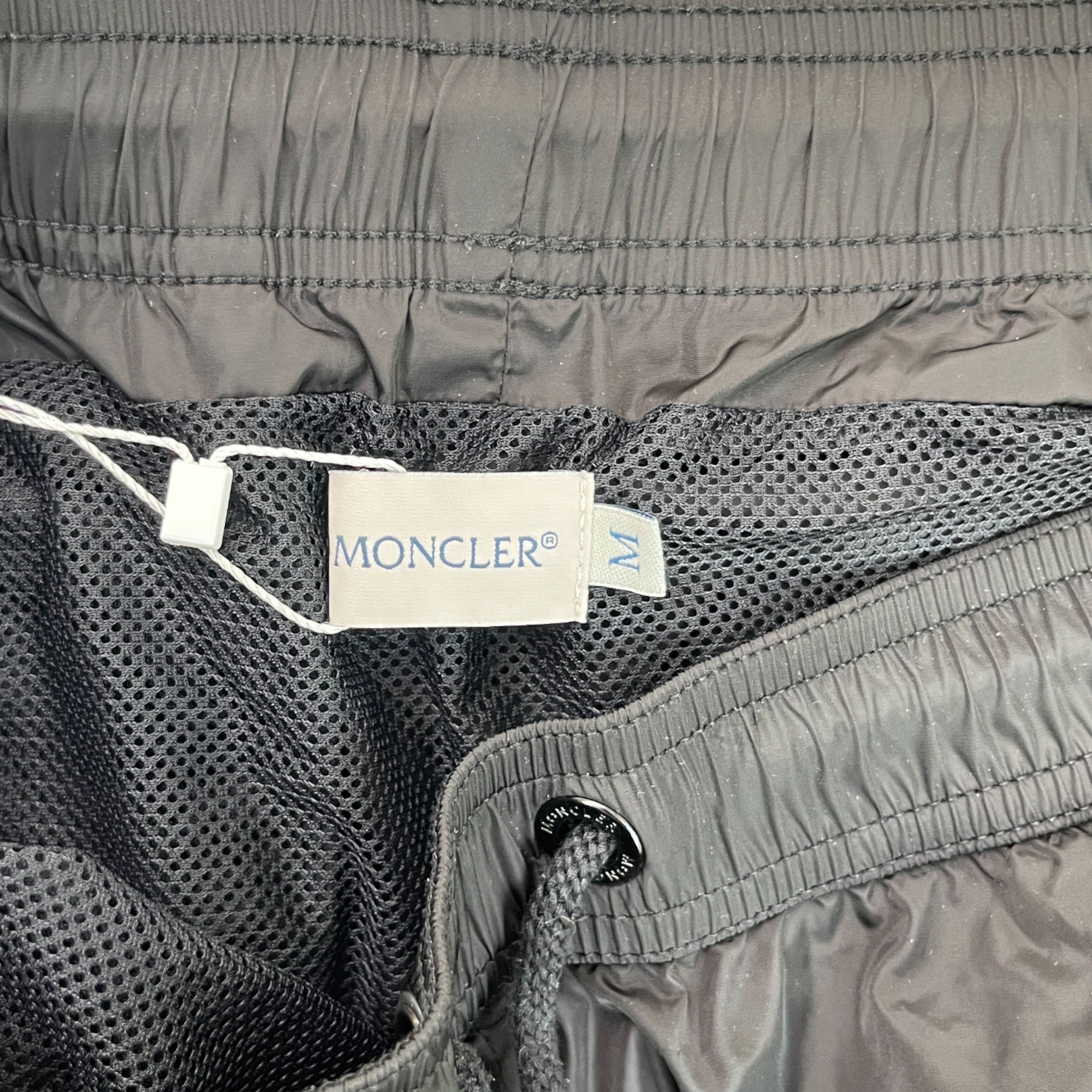 Men's Embroidered Logo Swim Shorts Black Size M