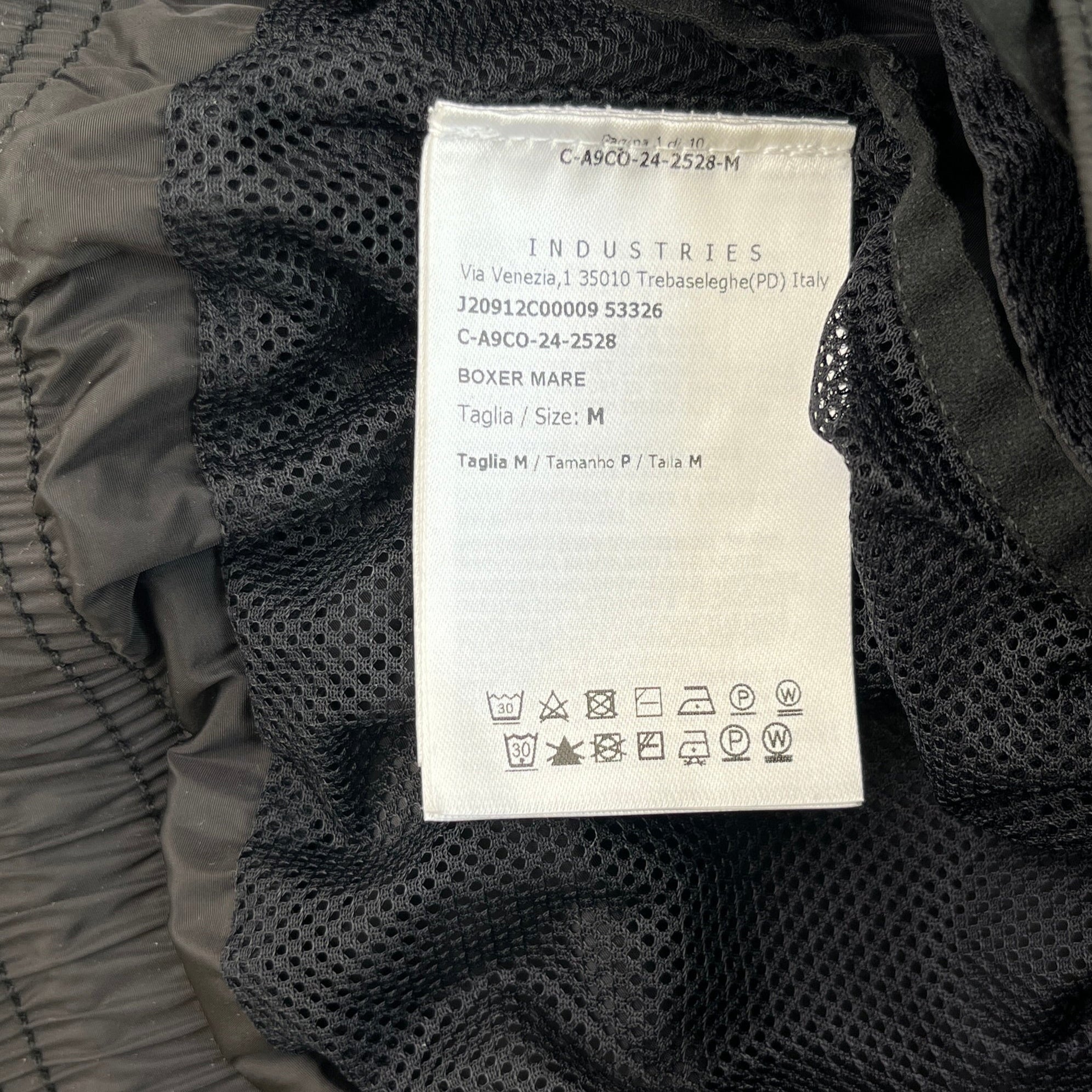 Men's Embroidered Logo Swim Shorts Black Size M