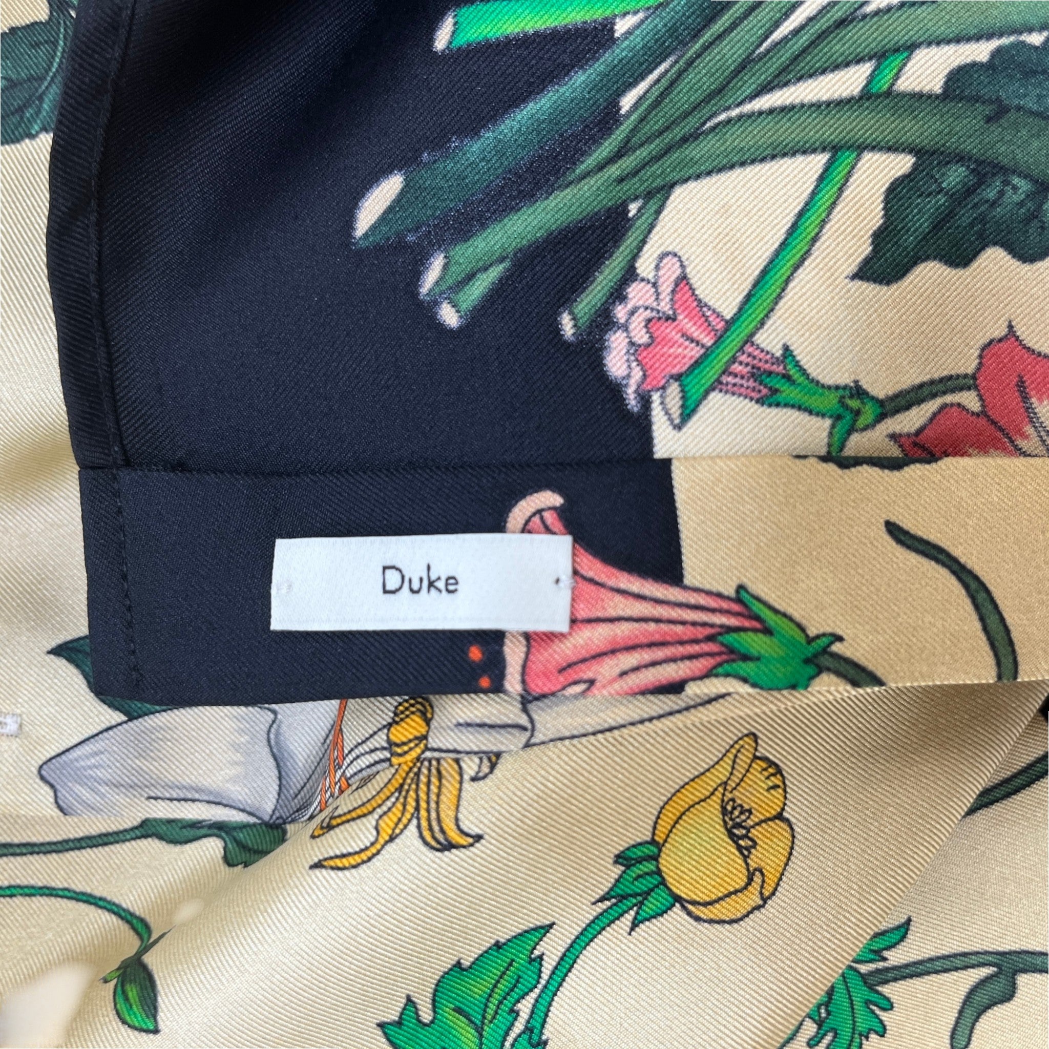 Men's Snake Flora Long Sleeve Shirt Beige Size L