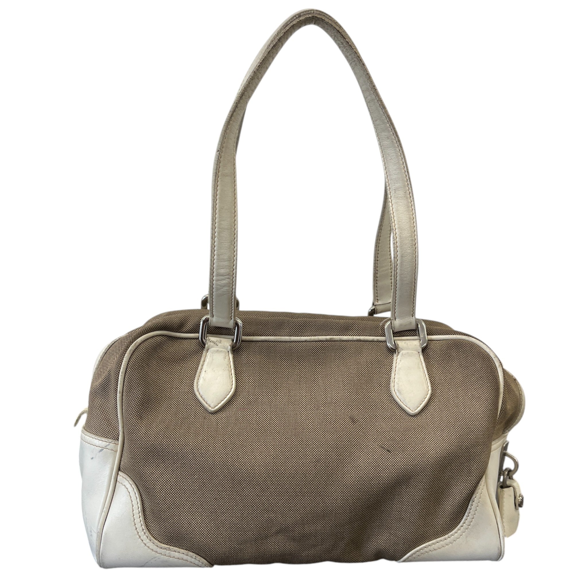 Women's Canapa Logo Handbag White