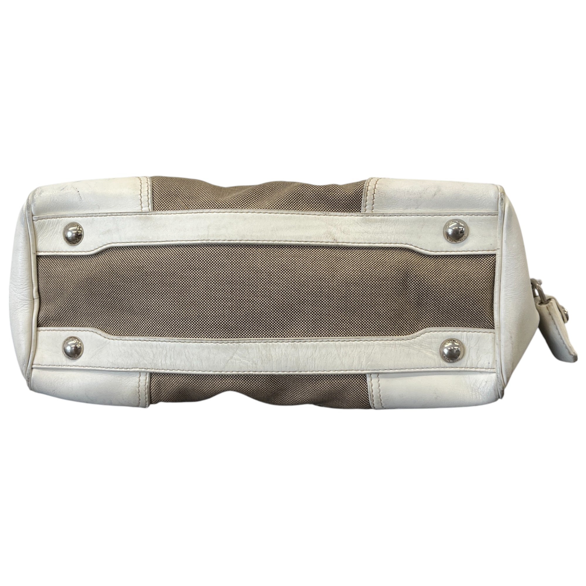 Women's Canapa Logo Handbag White