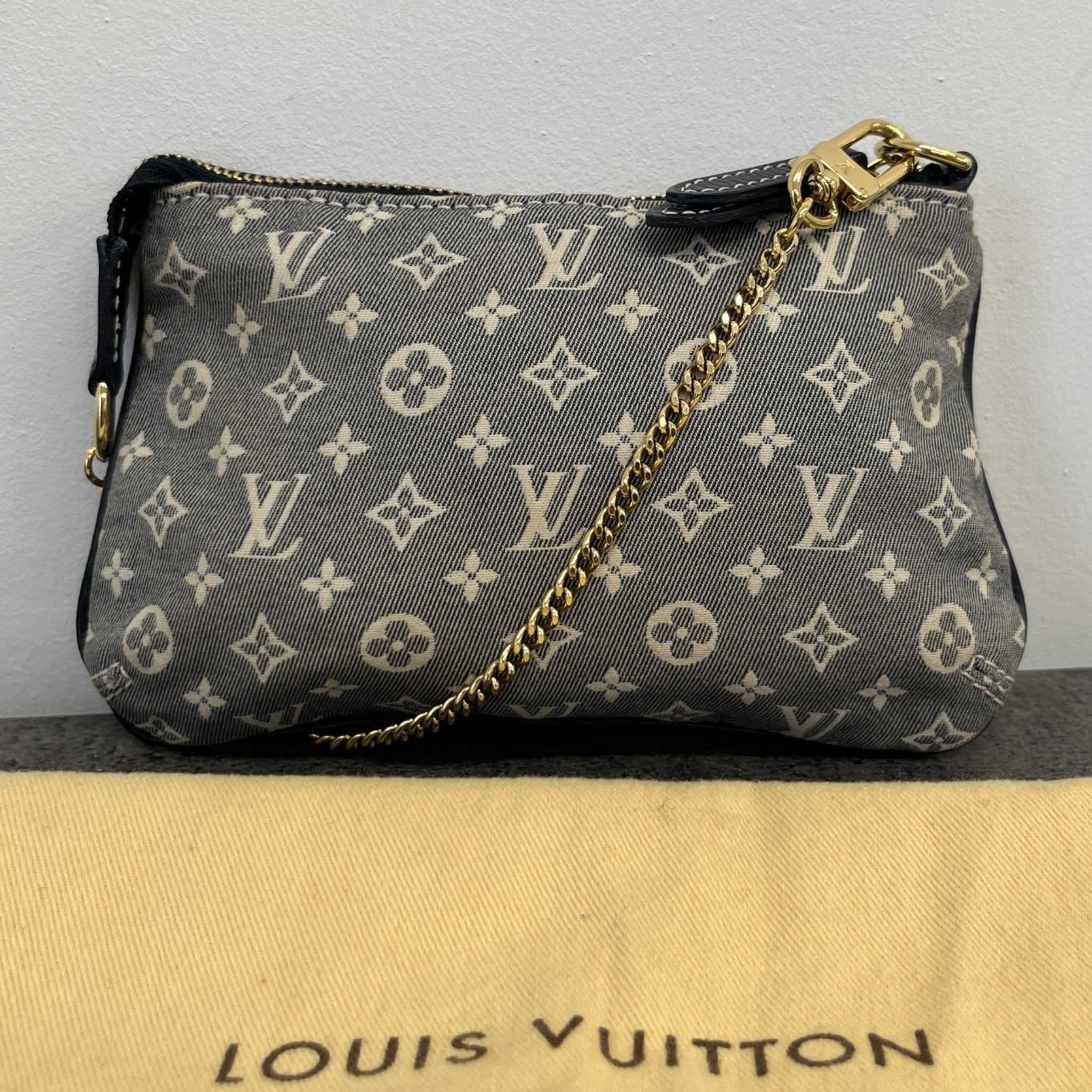 Women's Encre Monogram Idylle Mini Pochette Bag Blue