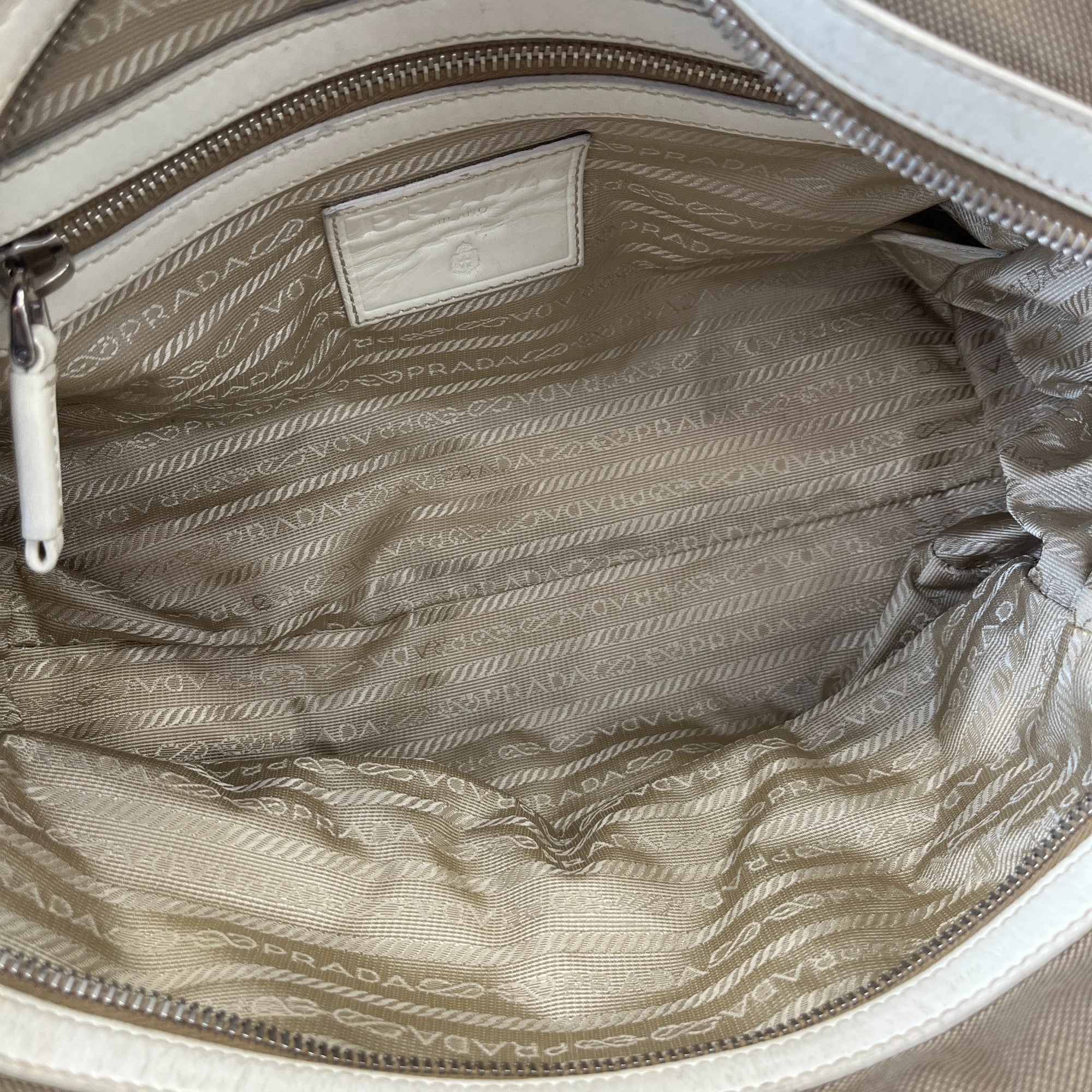 Women's Canapa Logo Handbag White