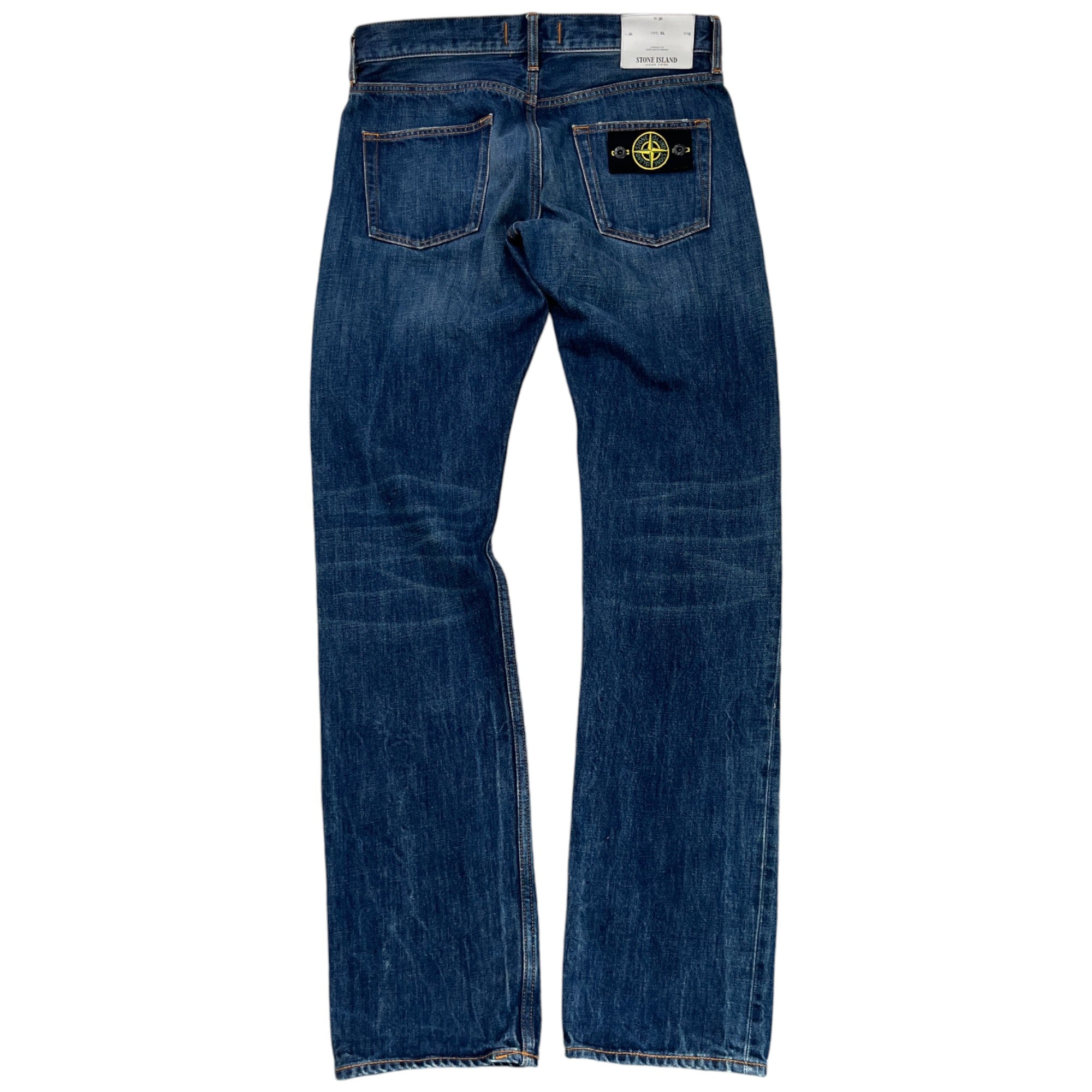 Men's Applique Logo Jeans Blue Size Waist 30"