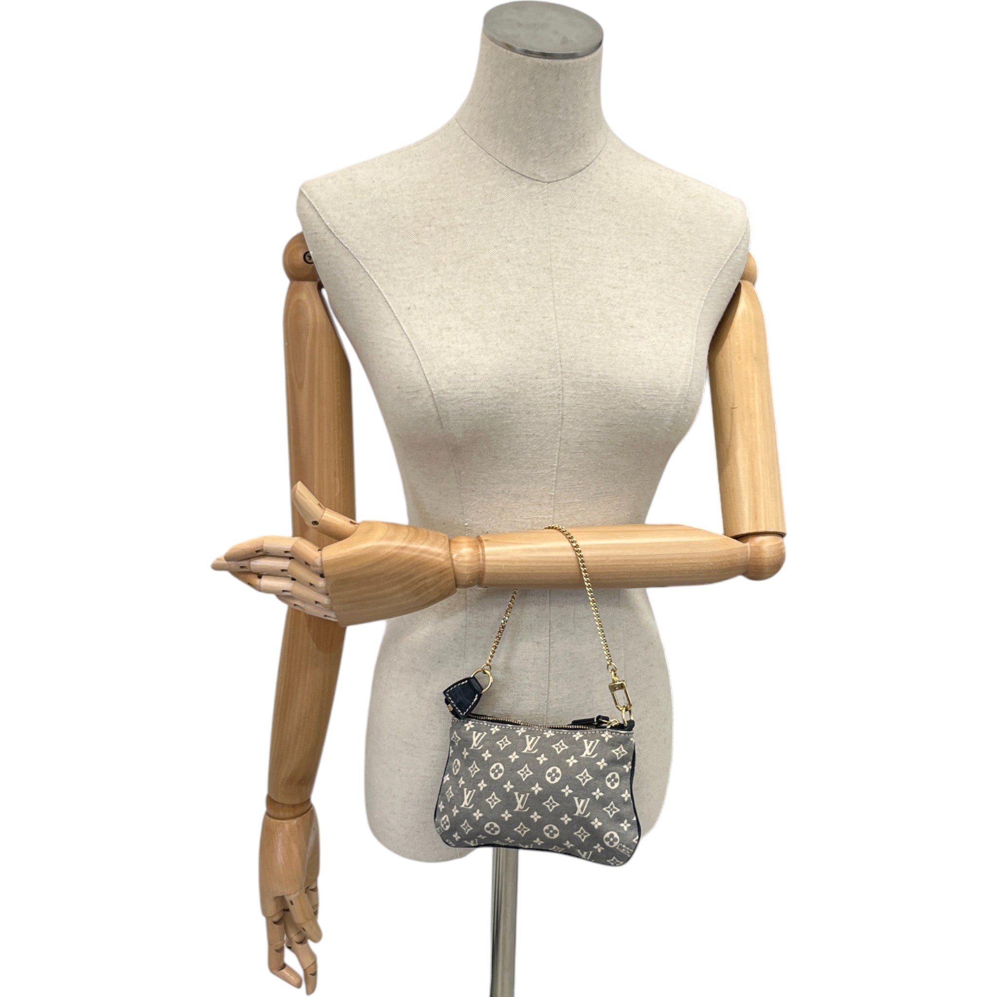 Women's Encre Monogram Idylle Mini Pochette Bag Blue