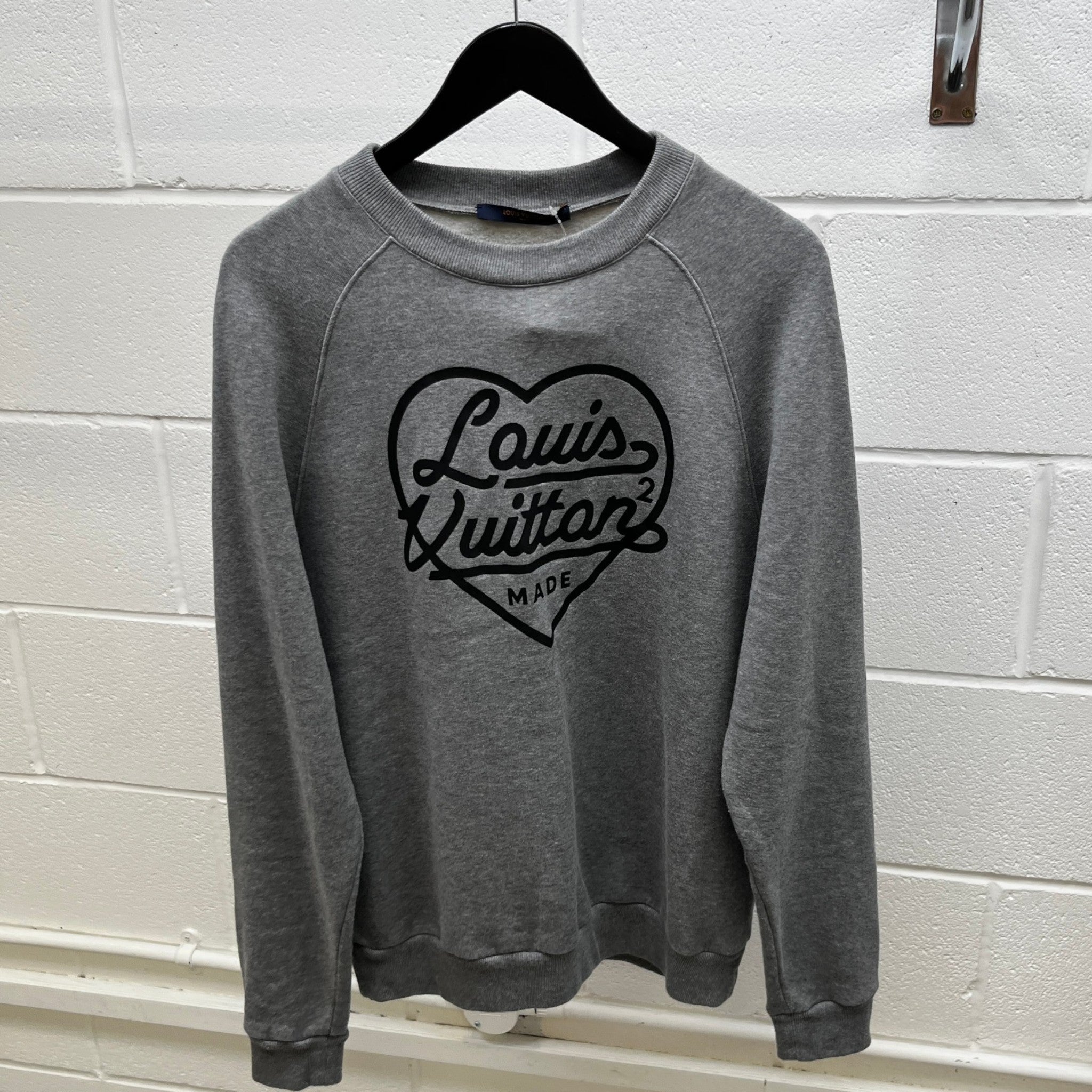 Men's Logo Print Sweatshirt Grey Size M