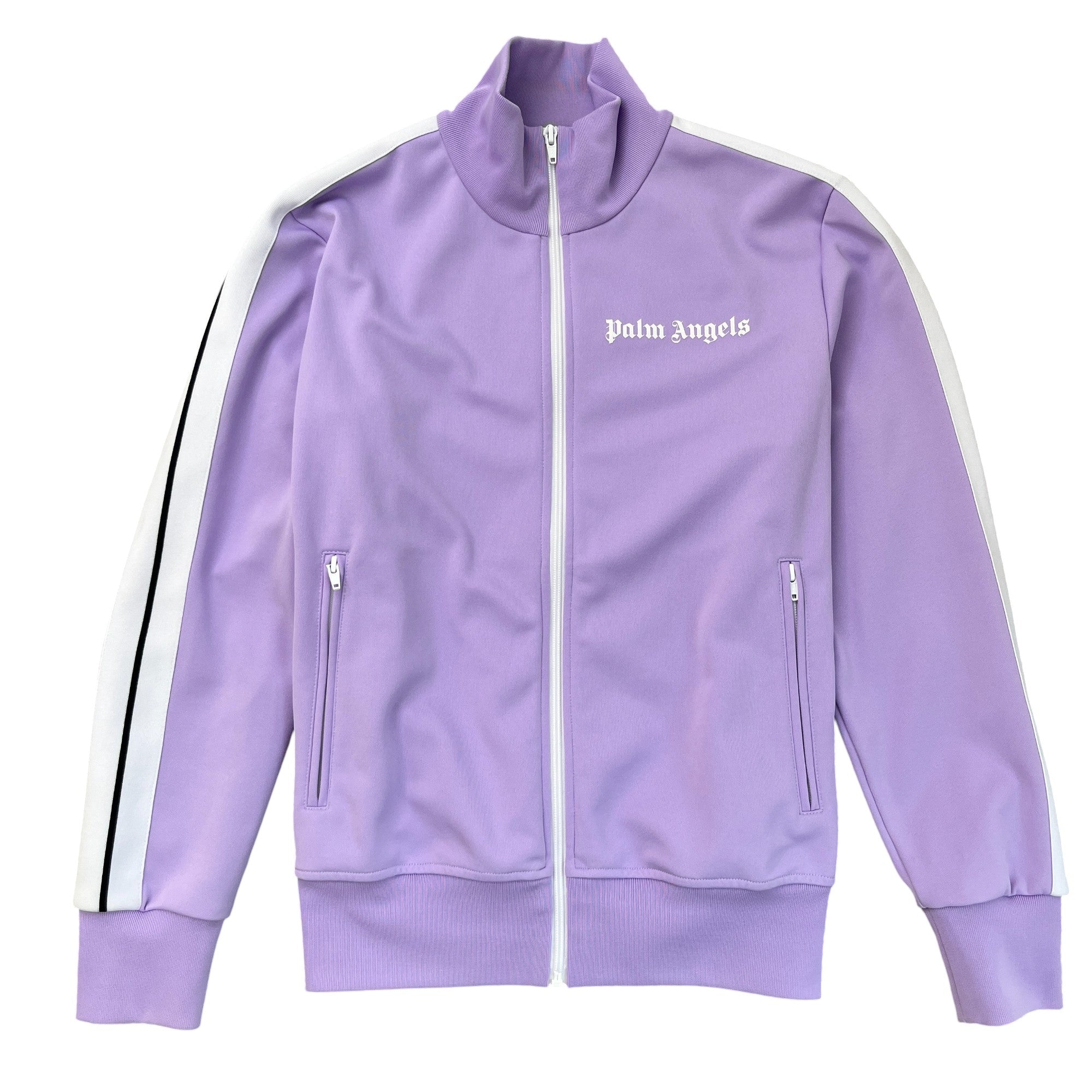 Men's Logo Print Track Jacket Purple Size M