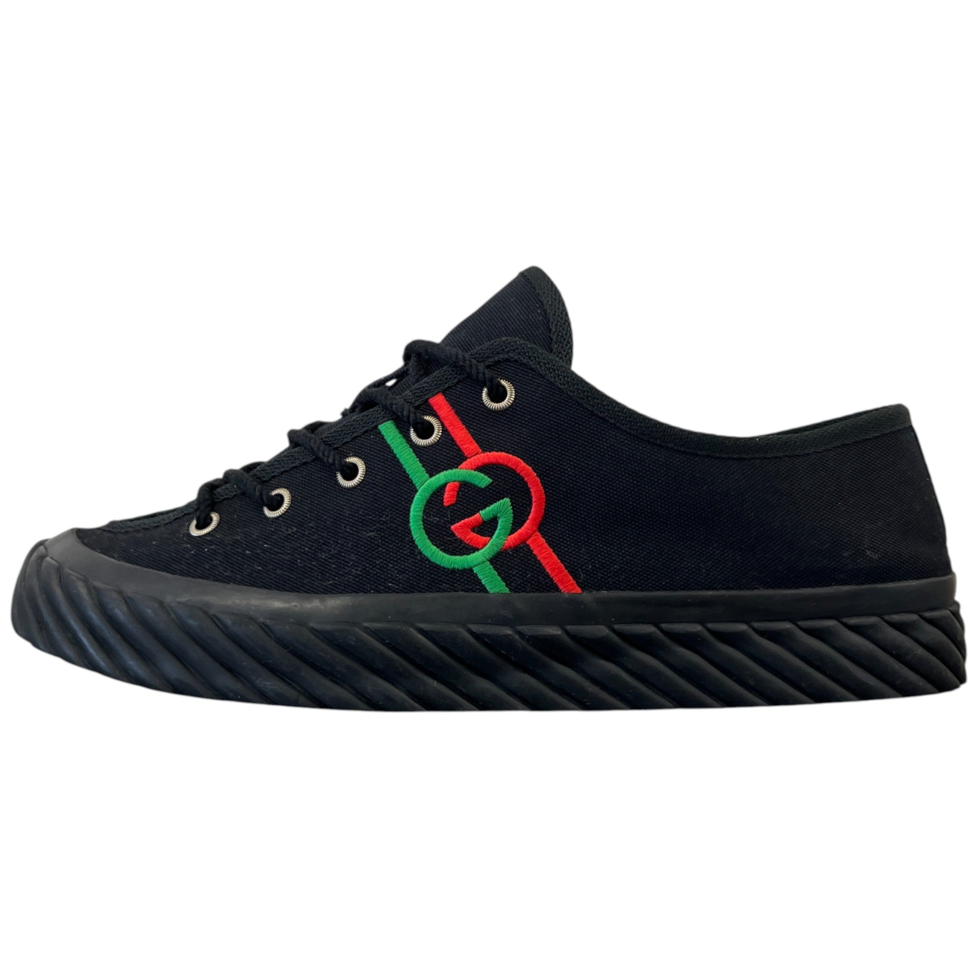 Men's Interlocking G Low Trainers Black Size EU 42 / UK 8