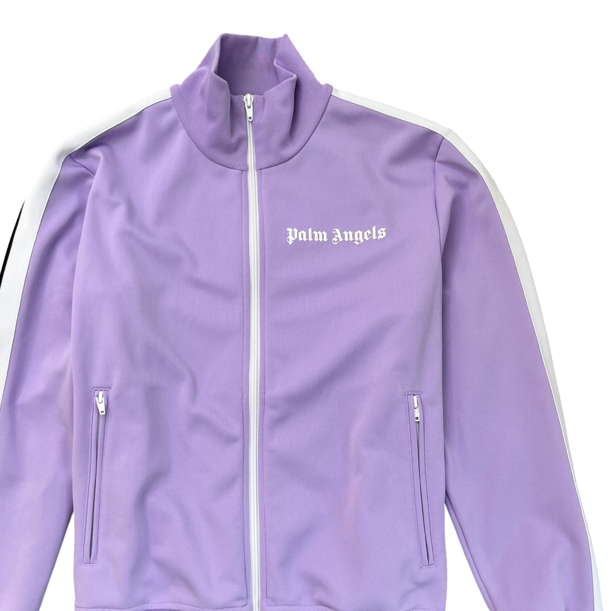 Men's Logo Print Track Jacket Purple Size M