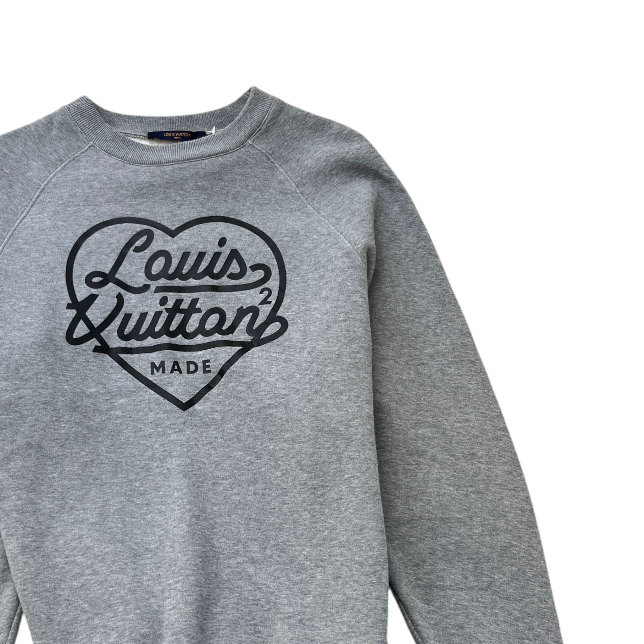 Men's Logo Print Sweatshirt Grey Size M