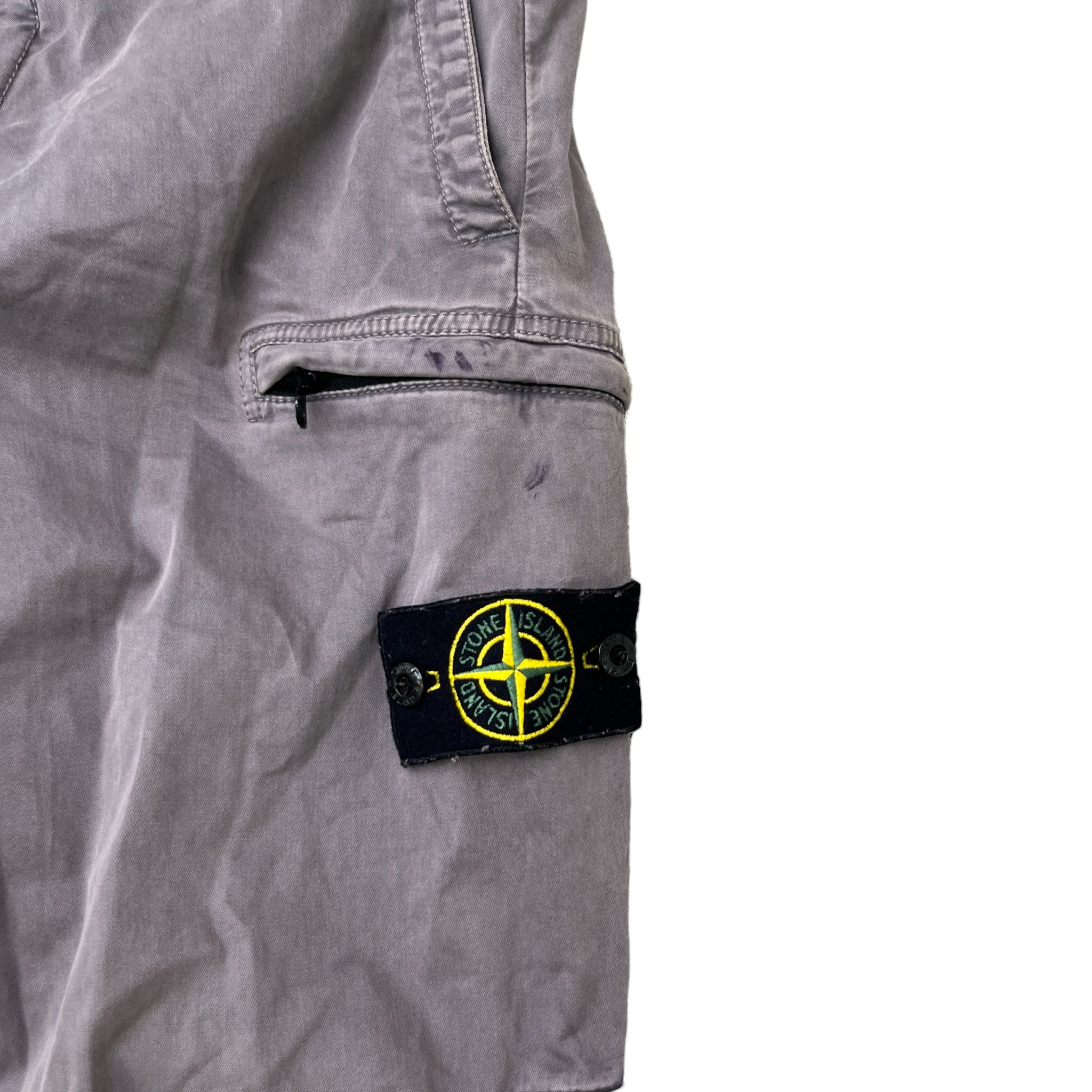 Women's Applique Logo Cargos Grey Size Waist 31"