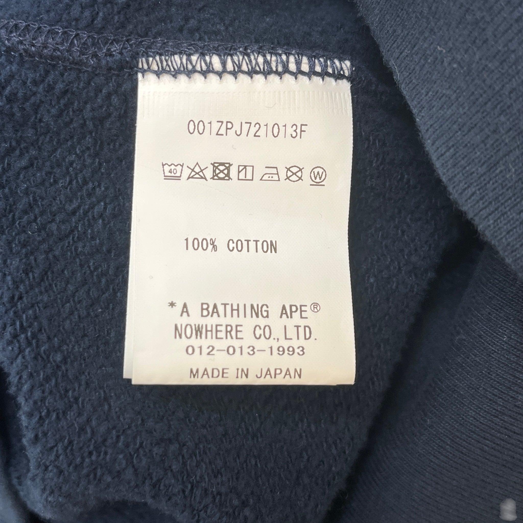Men's Shark Full Zip Hoodie Navy Size L