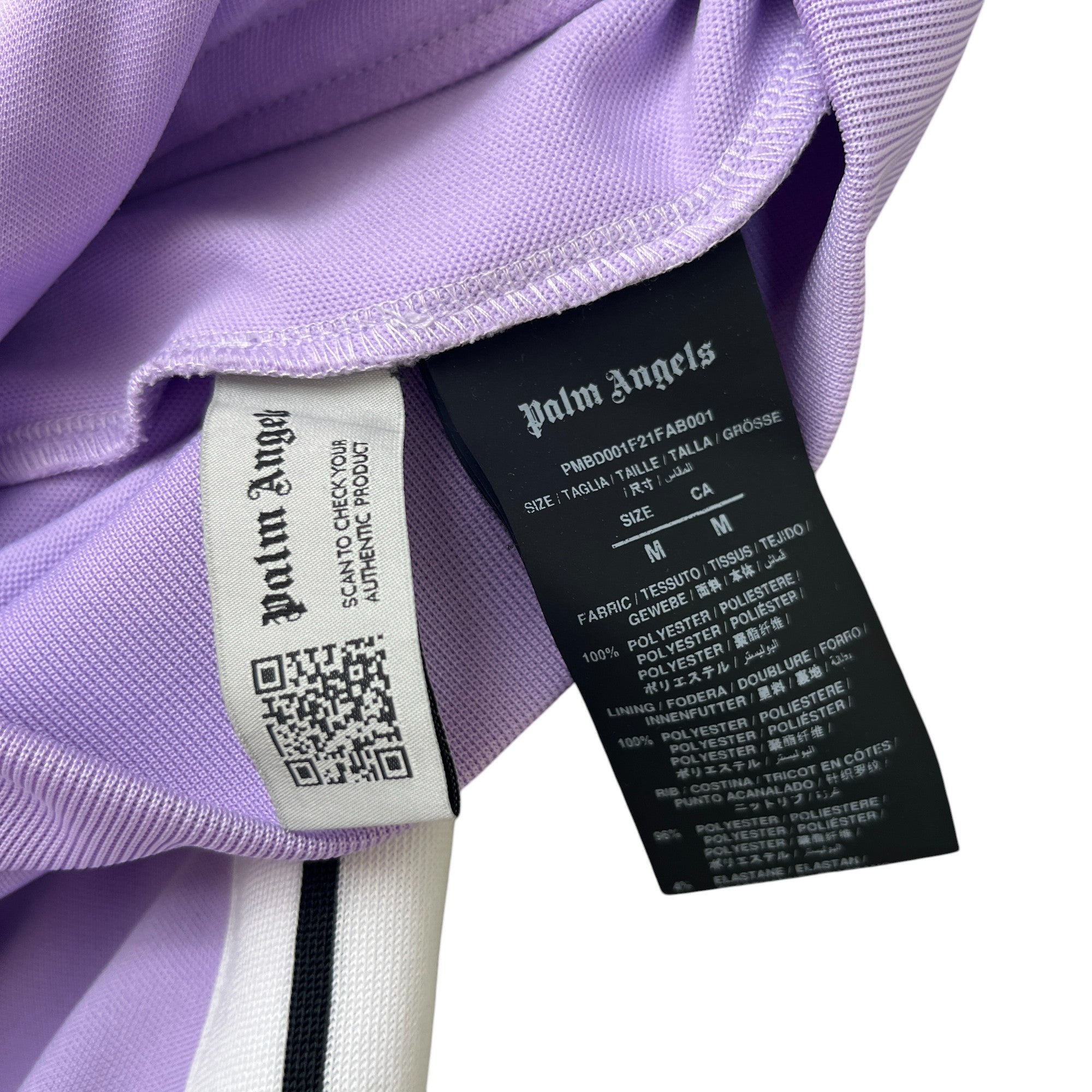 Men's Logo Print Track Jacket Purple Size M