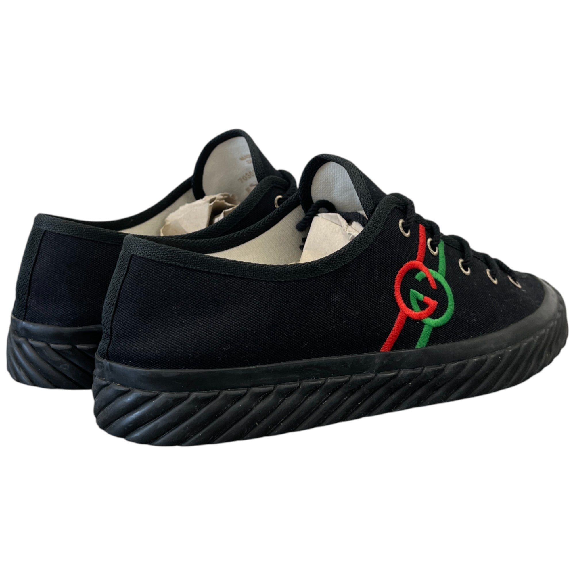 Men's Interlocking G Low Trainers Black Size EU 42 / UK 8