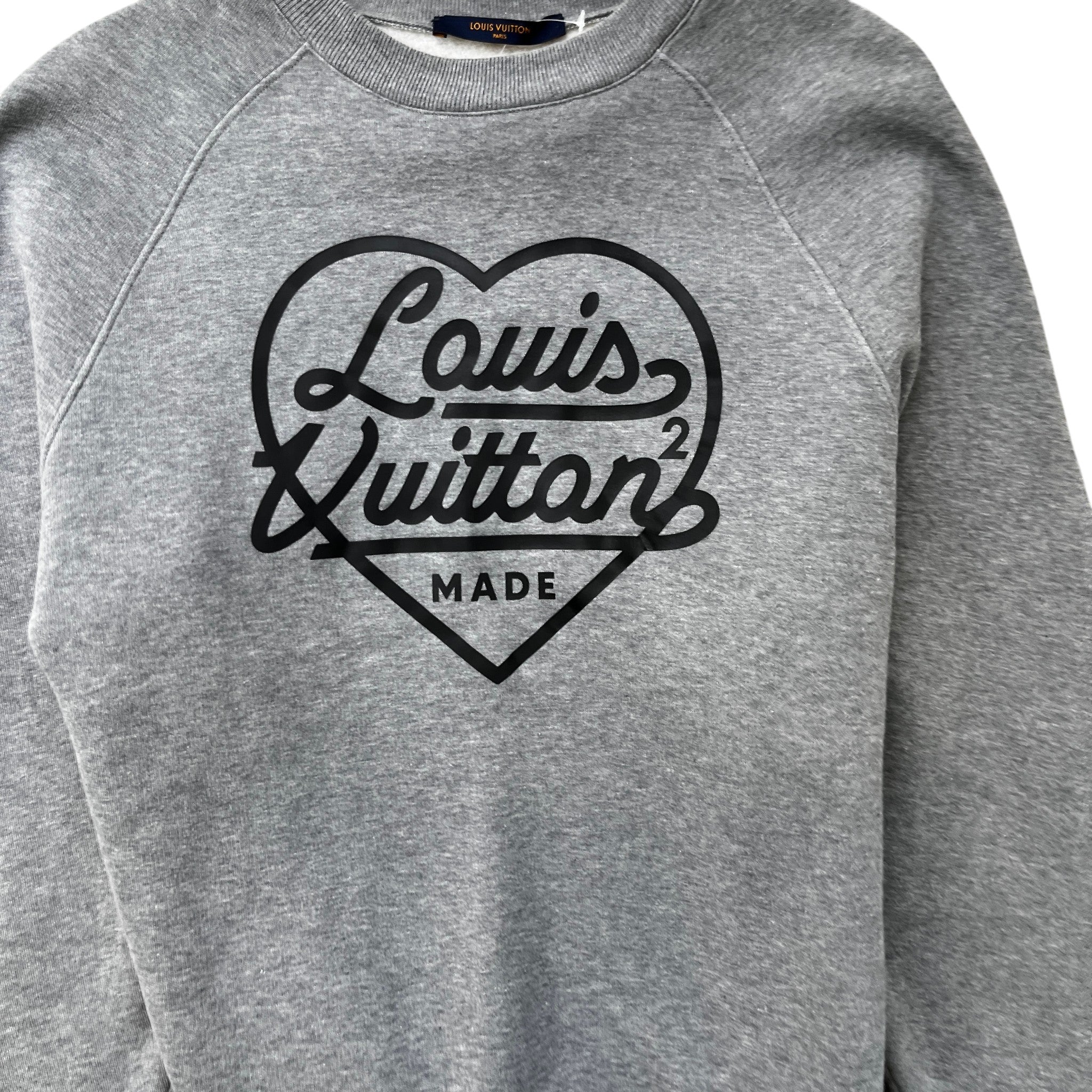 Men's Logo Print Sweatshirt Grey Size M