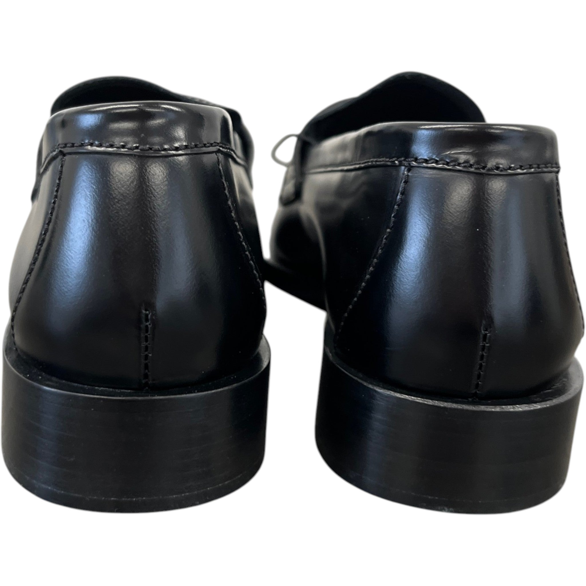 Women's Plaque Logo Loafers Black Size EU 40 / UK 7