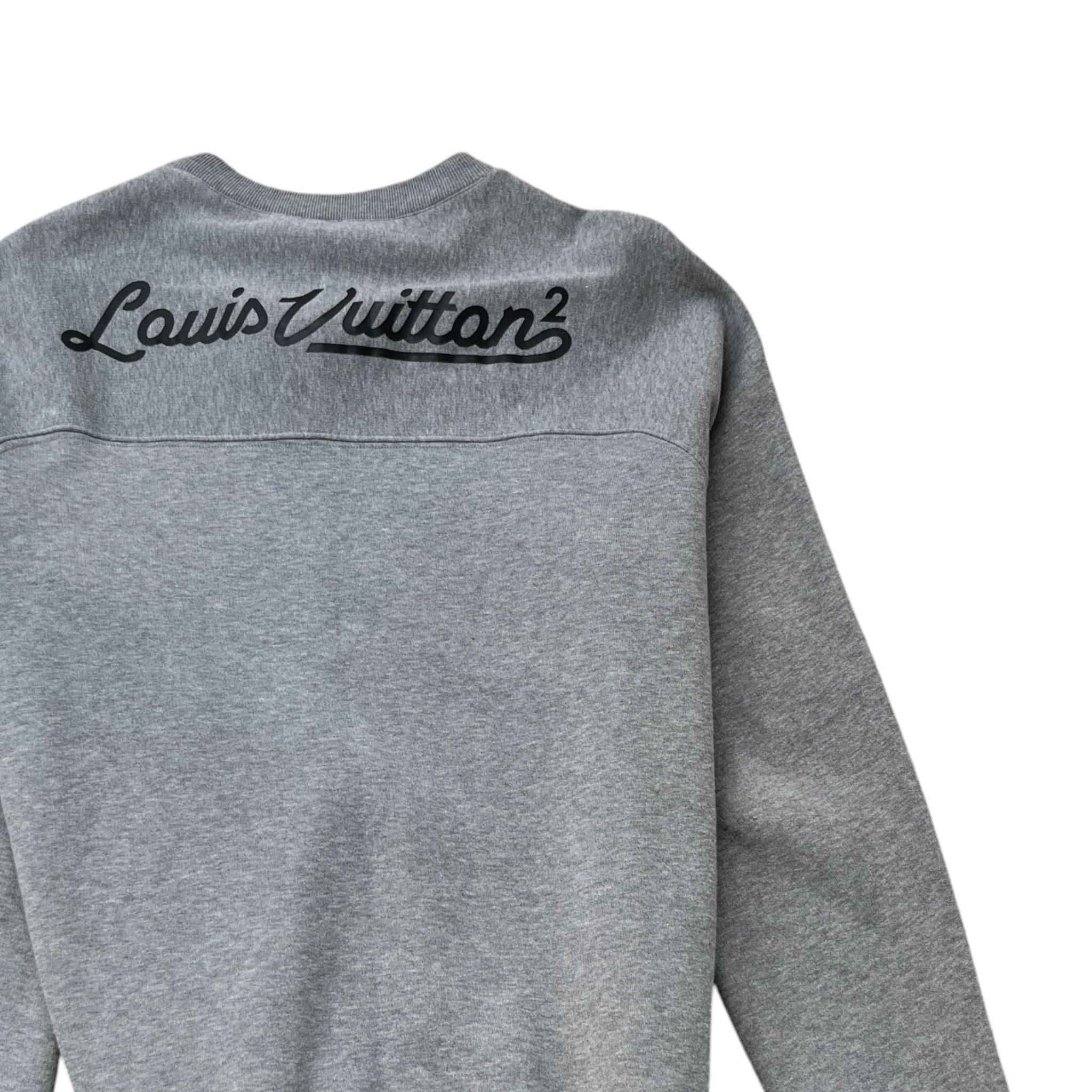 Men's Logo Print Sweatshirt Grey Size M