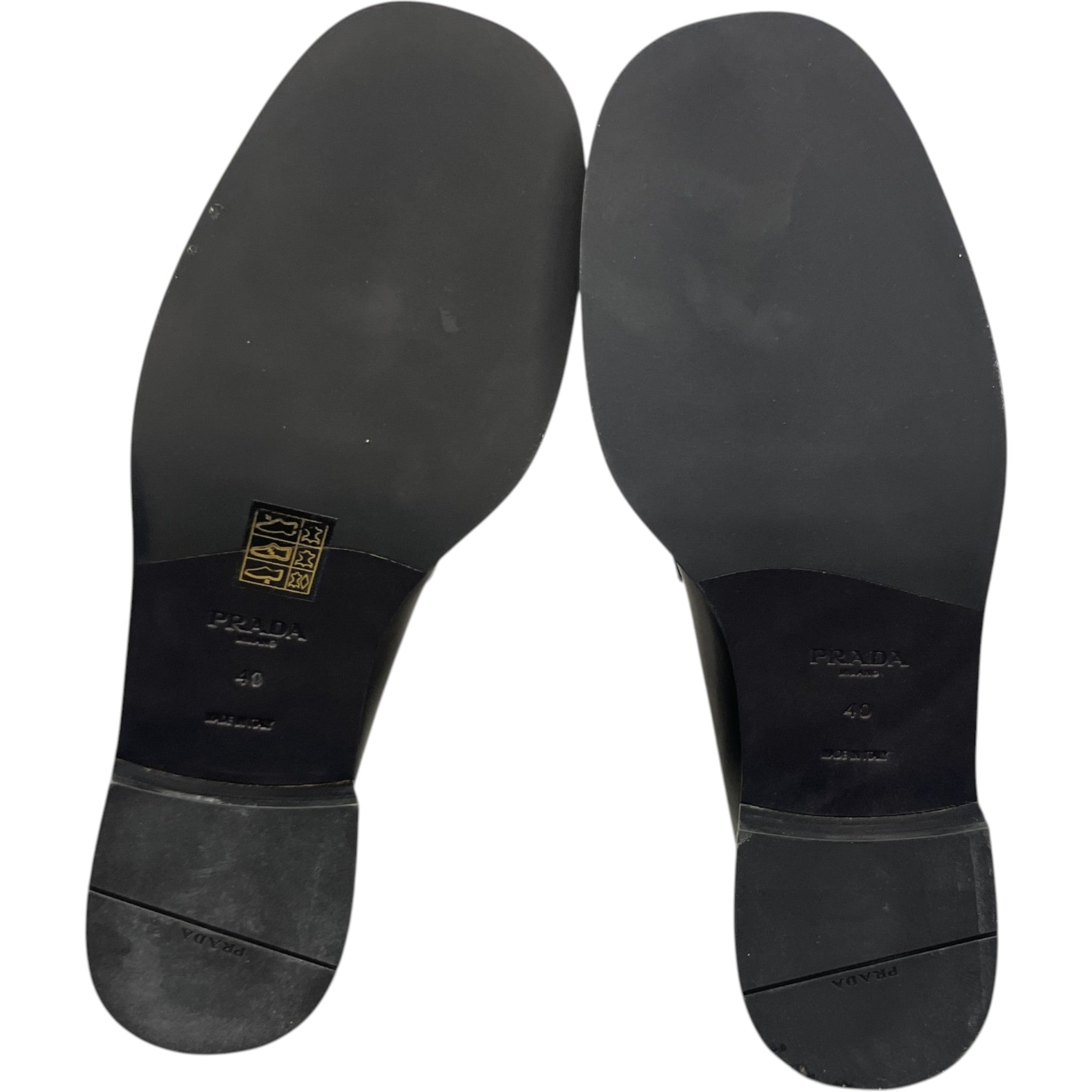 Women's Plaque Logo Loafers Black Size EU 40 / UK 7