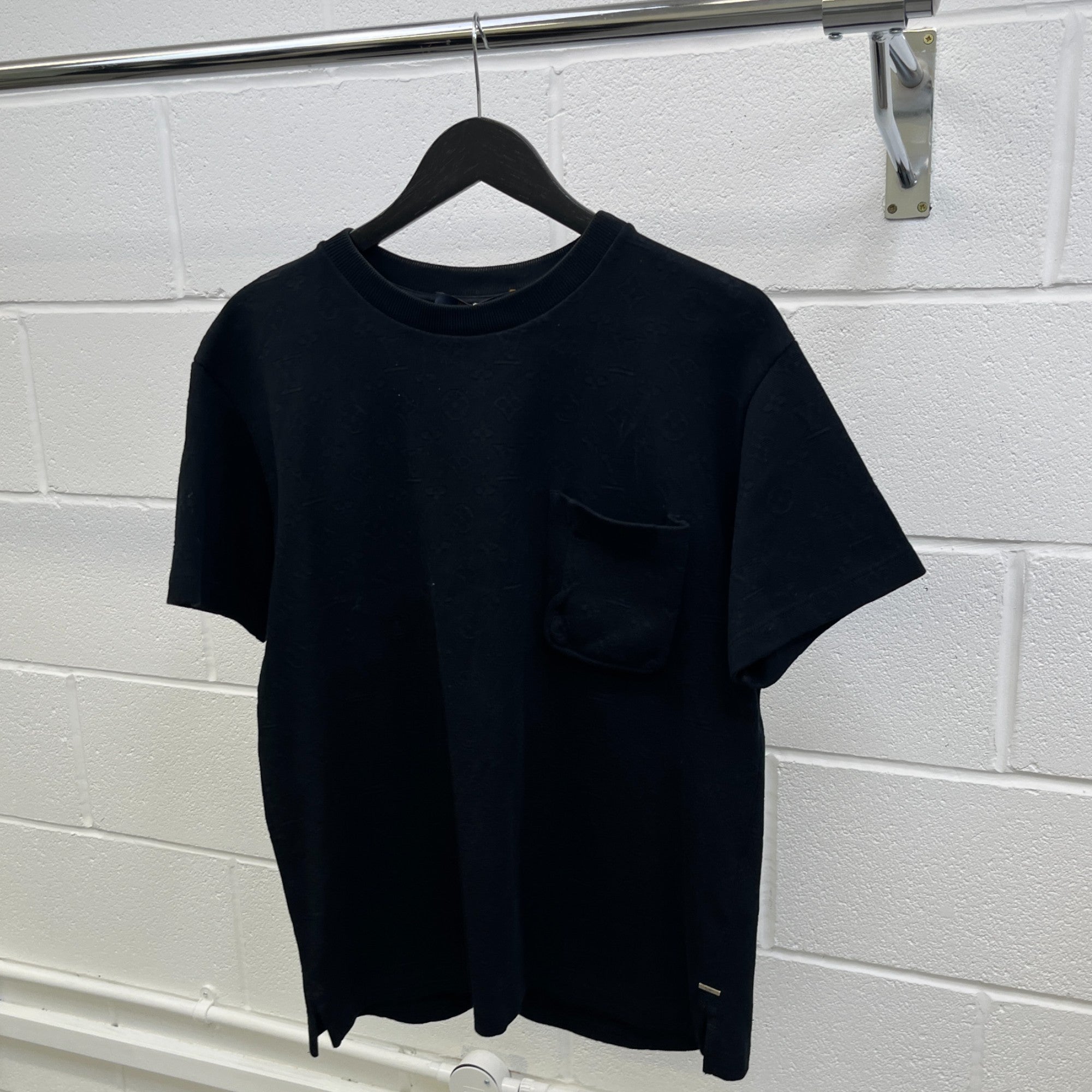 Men's Monogram 3D Pocket T-Shirt Black Size S