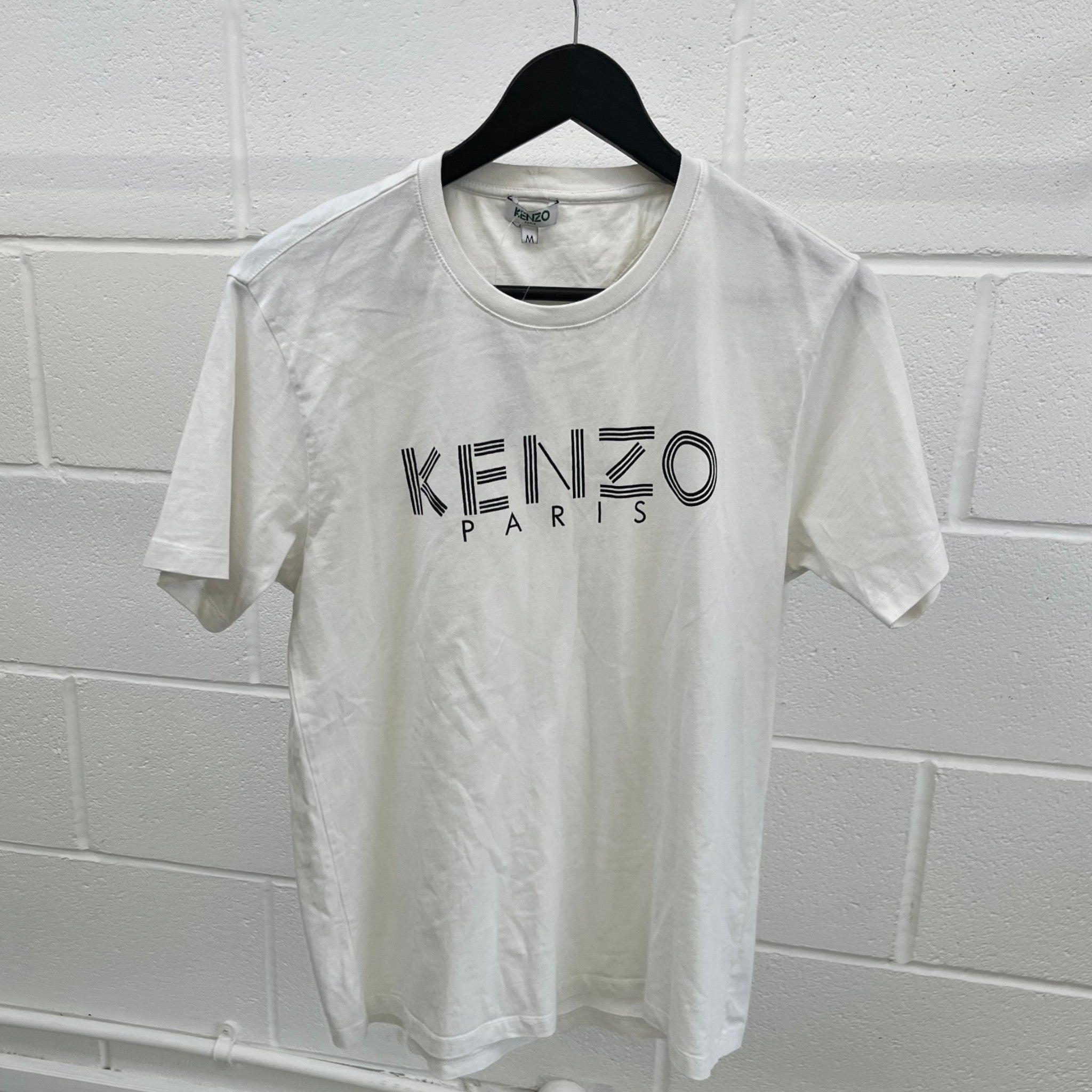 Men's Logo Print T-Shirt White Size M