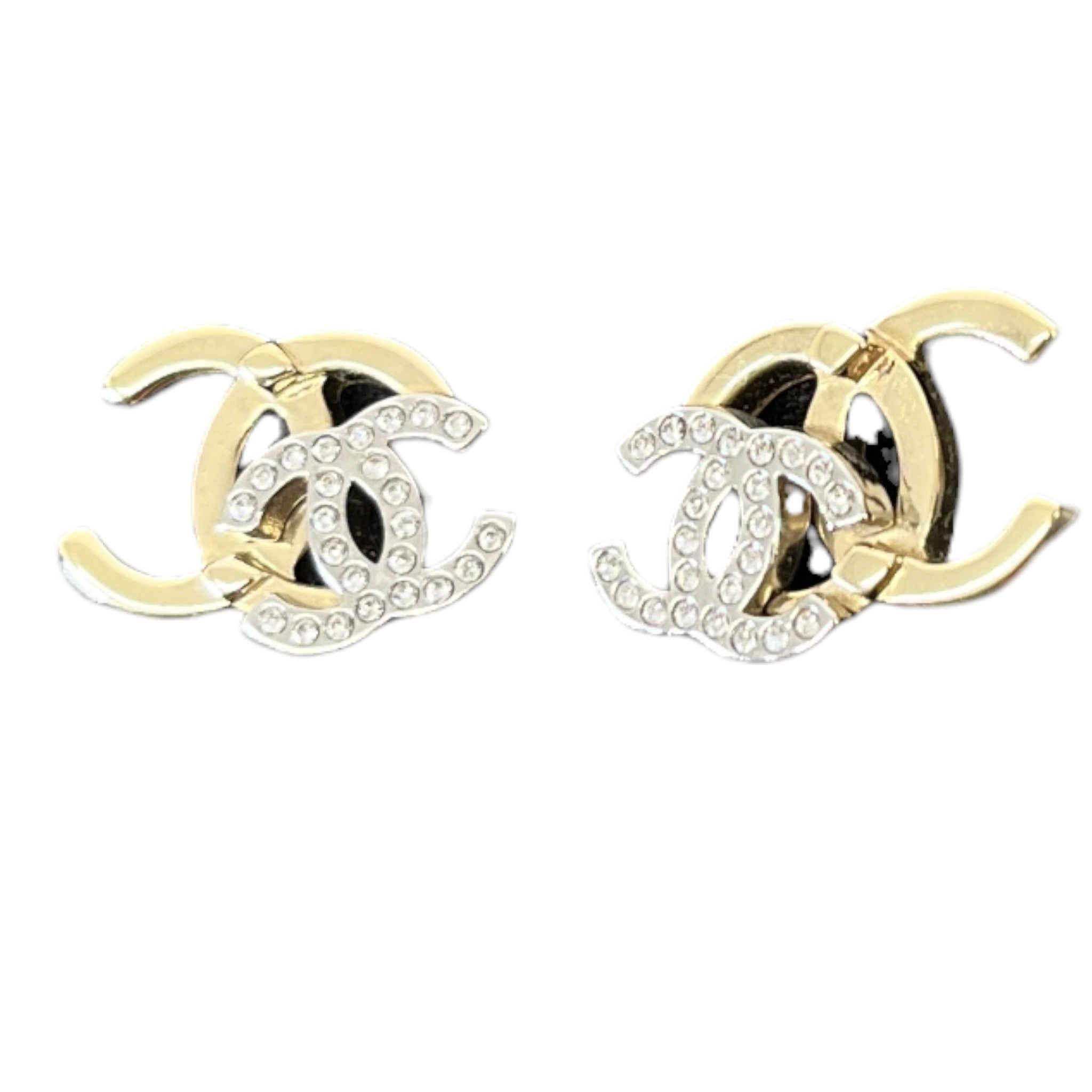 Women's Cc Logo Earrings Gold