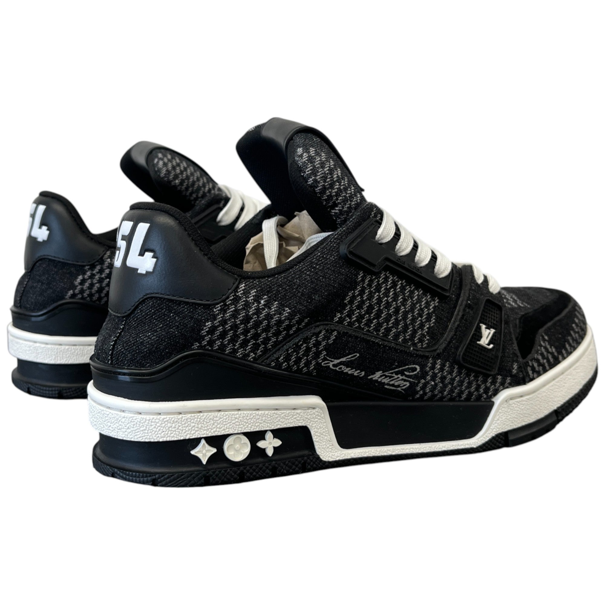 Men's Damier Graphite Low Trainers Black Size EU 40 / UK 6