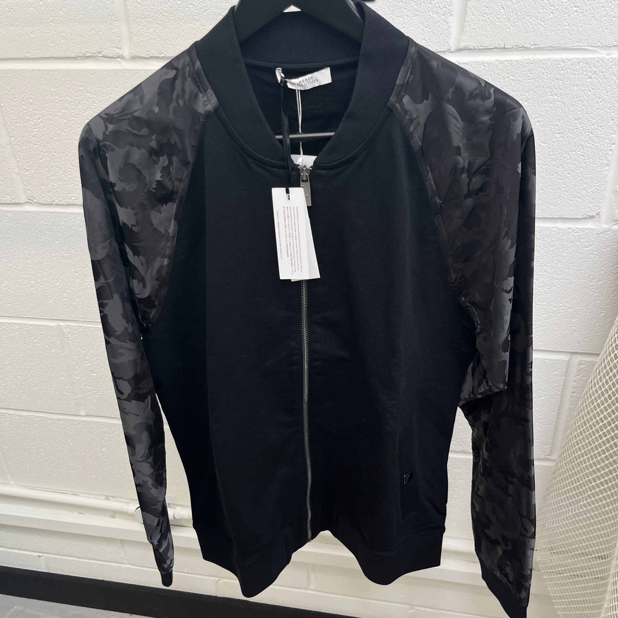Men's Baroque Print Jacket Black Size XL