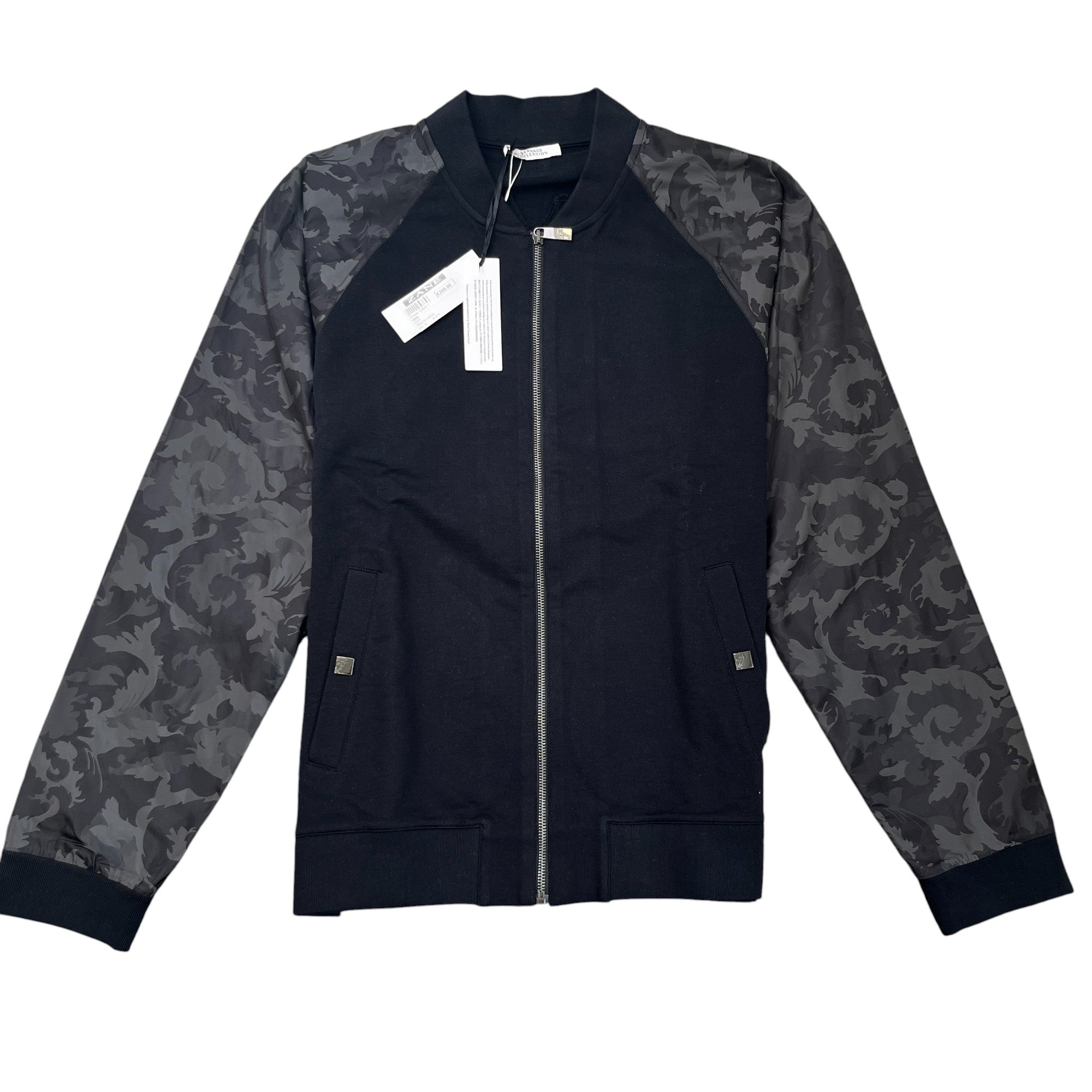 Men's Baroque Print Jacket Black Size XL