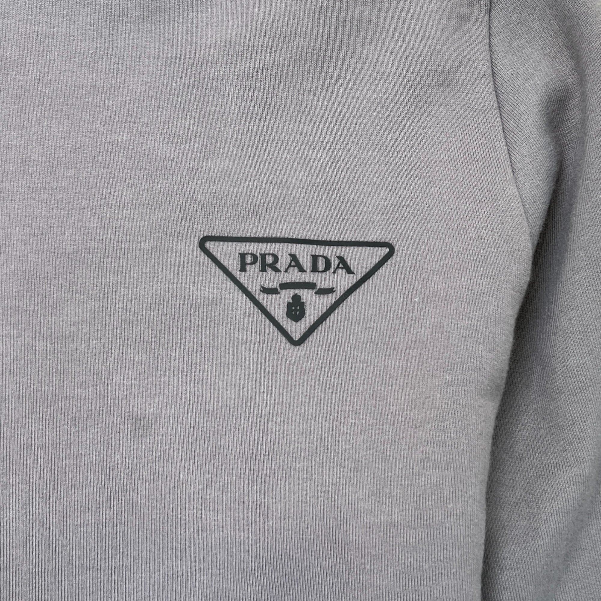 Men's Logo Print Hoodie Charcoal Size S